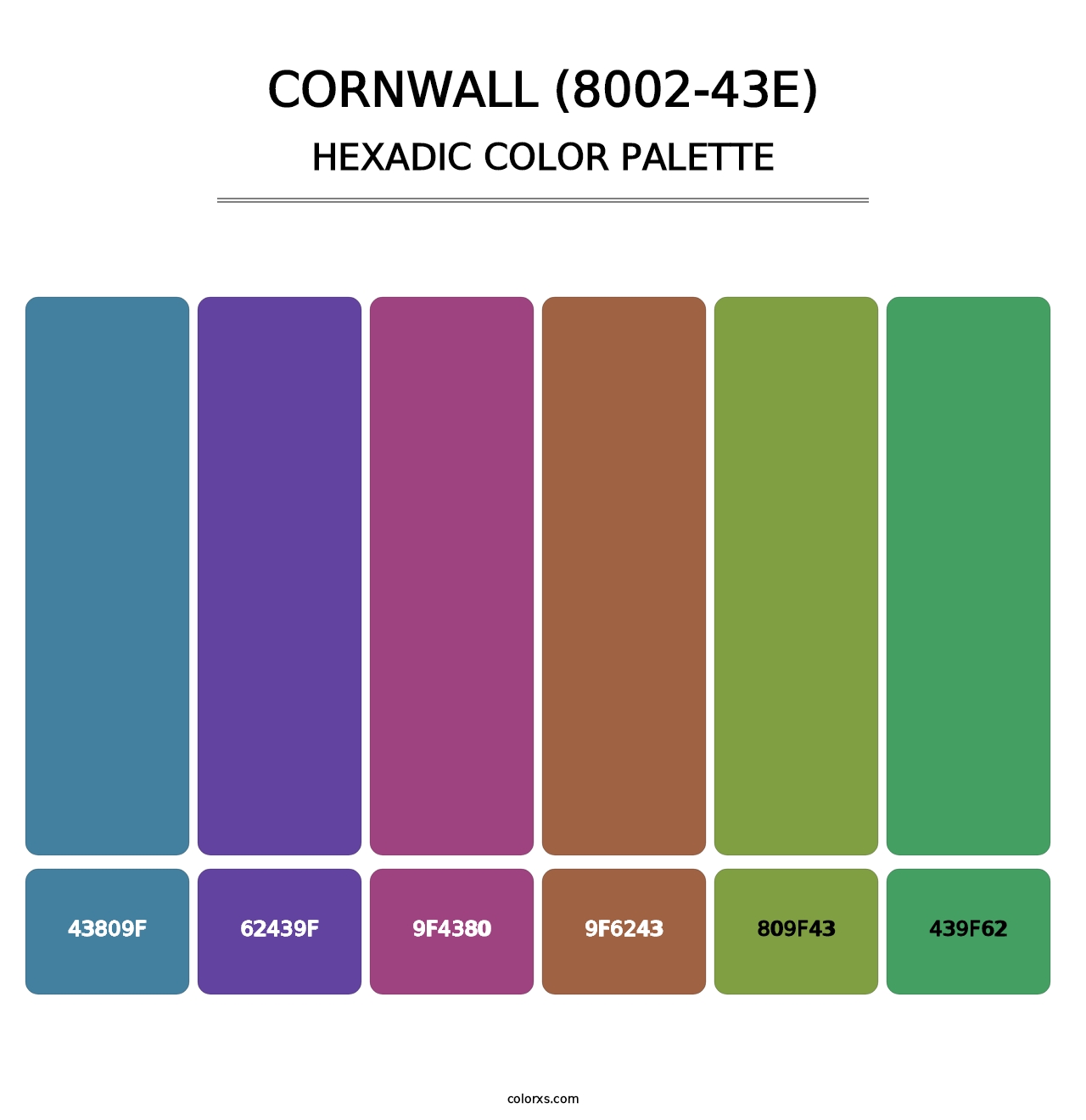 Cornwall (8002-43E) - Hexadic Color Palette