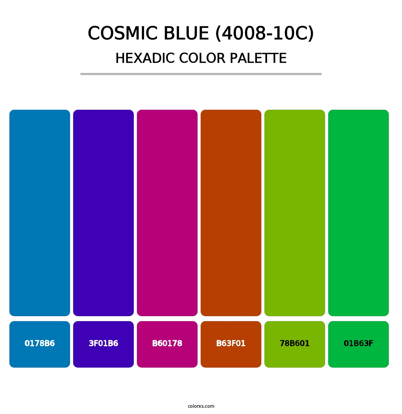 Cosmic Blue (4008-10C) - Hexadic Color Palette