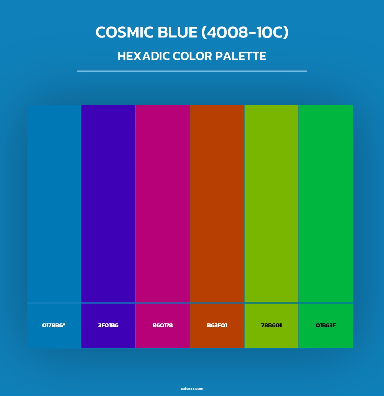 Cosmic Blue (4008-10C) - Hexadic Color Palette