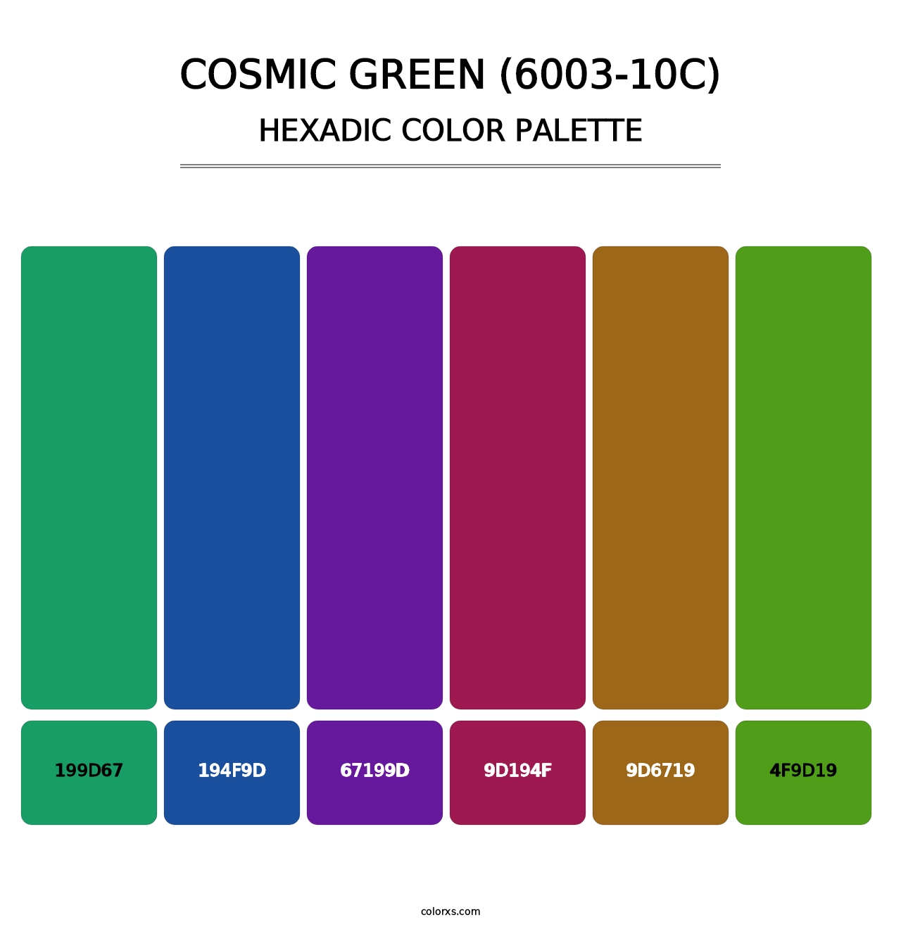 Cosmic Green (6003-10C) - Hexadic Color Palette