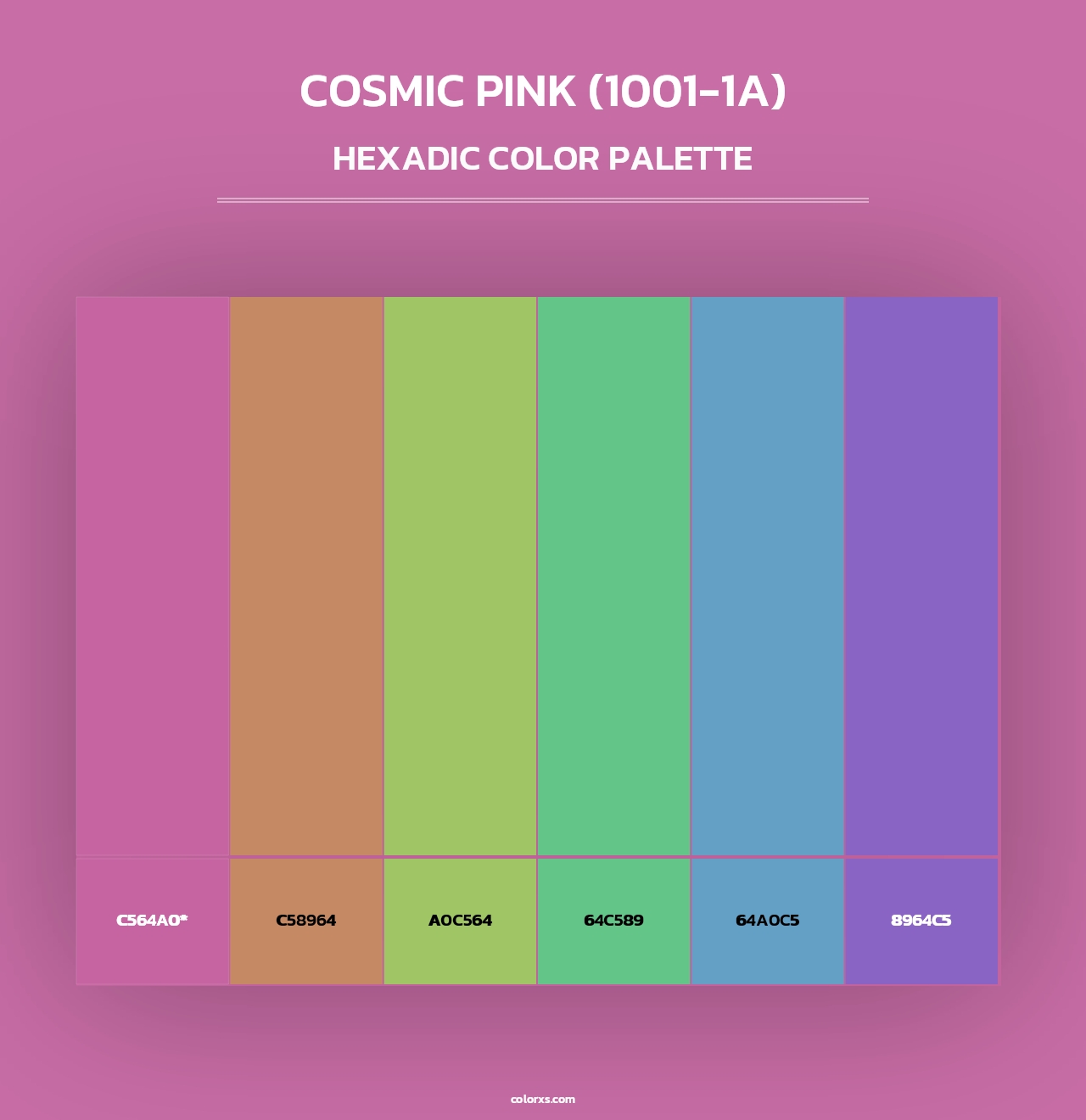 Cosmic Pink (1001-1A) - Hexadic Color Palette