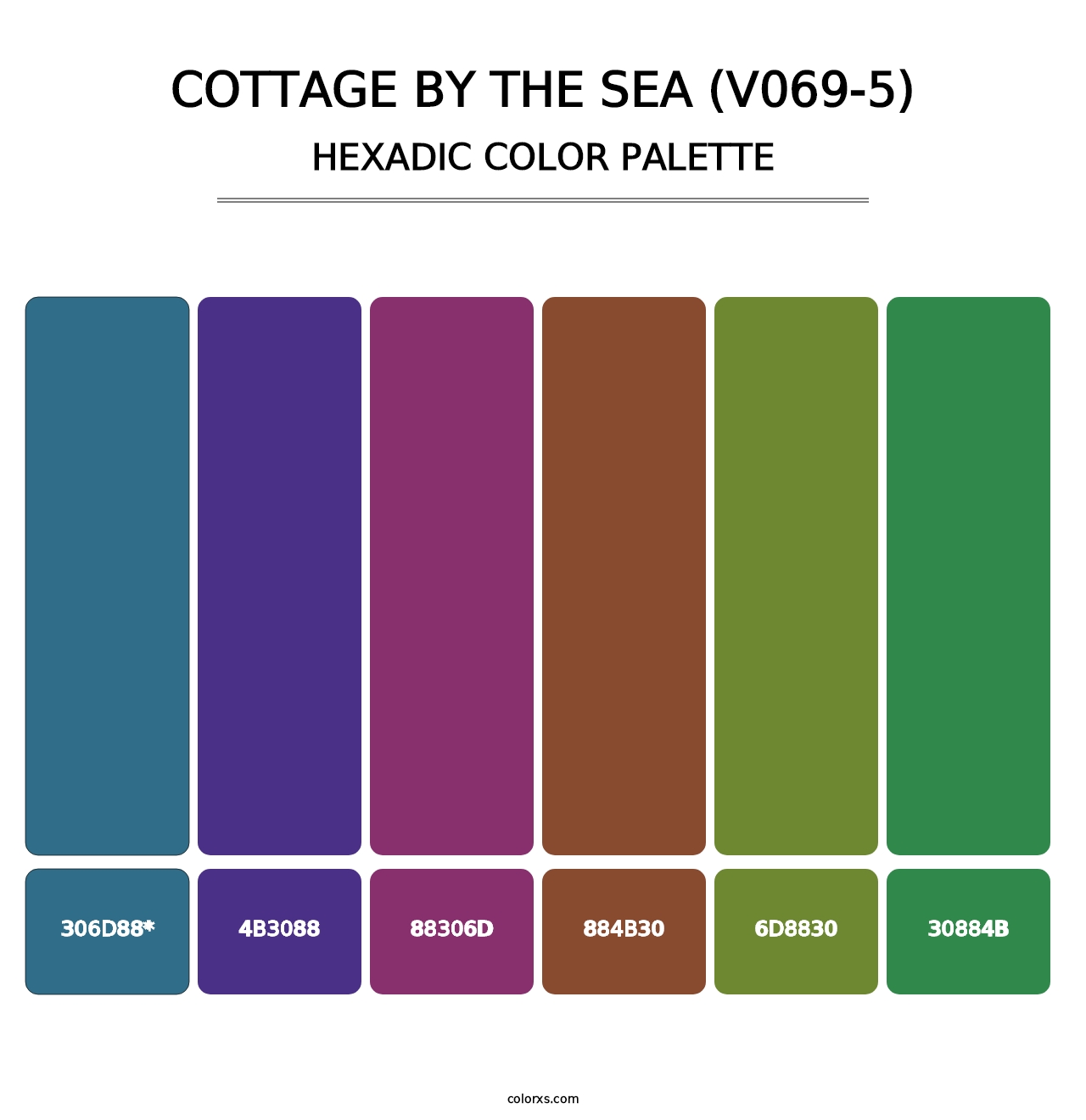 Cottage by the Sea (V069-5) - Hexadic Color Palette