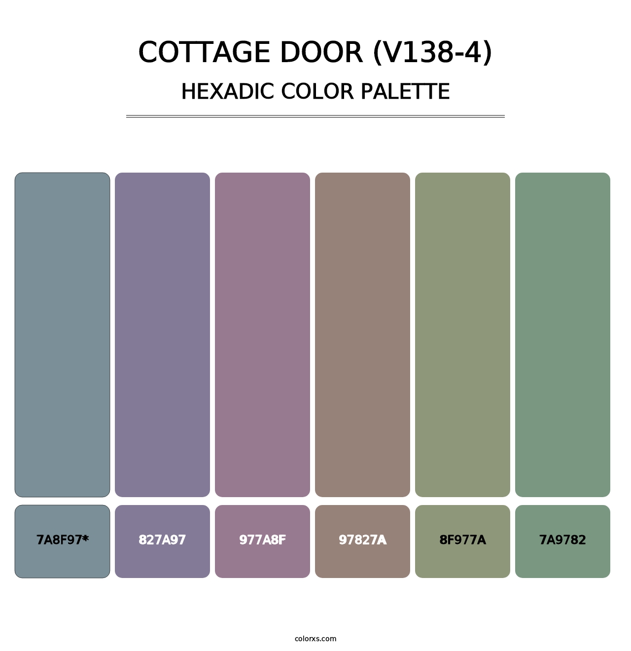 Cottage Door (V138-4) - Hexadic Color Palette