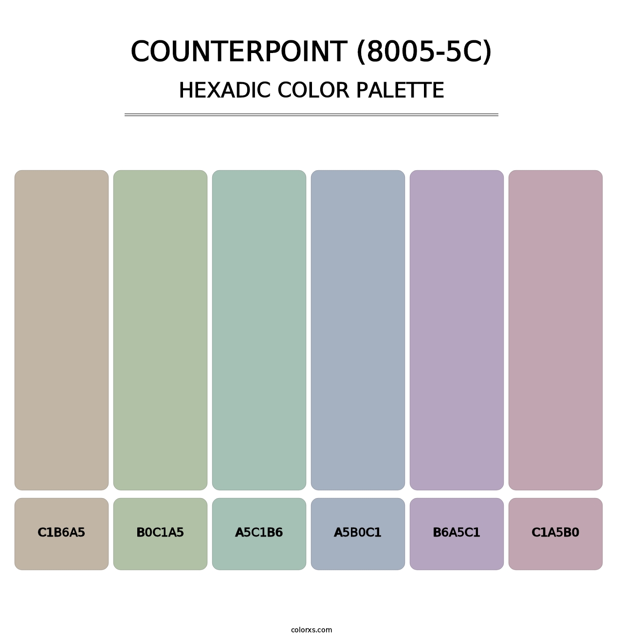Counterpoint (8005-5C) - Hexadic Color Palette
