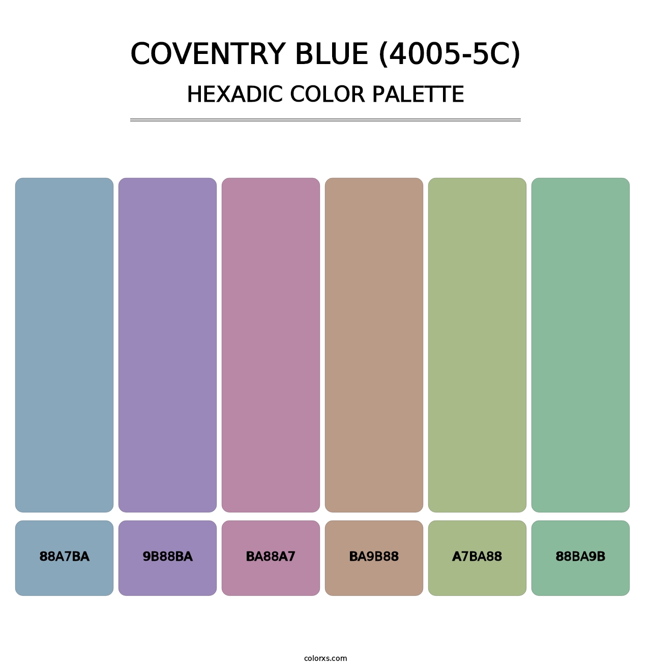 Coventry Blue (4005-5C) - Hexadic Color Palette