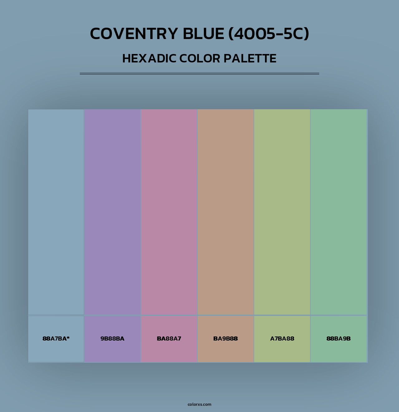 Coventry Blue (4005-5C) - Hexadic Color Palette