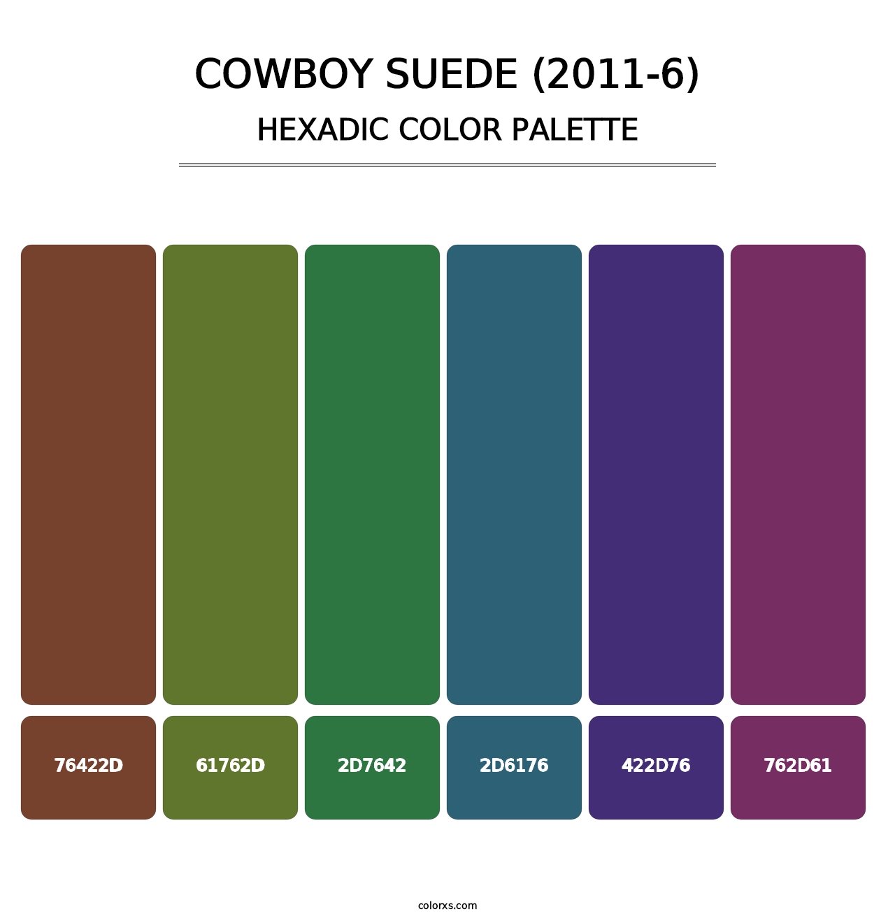 Cowboy Suede (2011-6) - Hexadic Color Palette