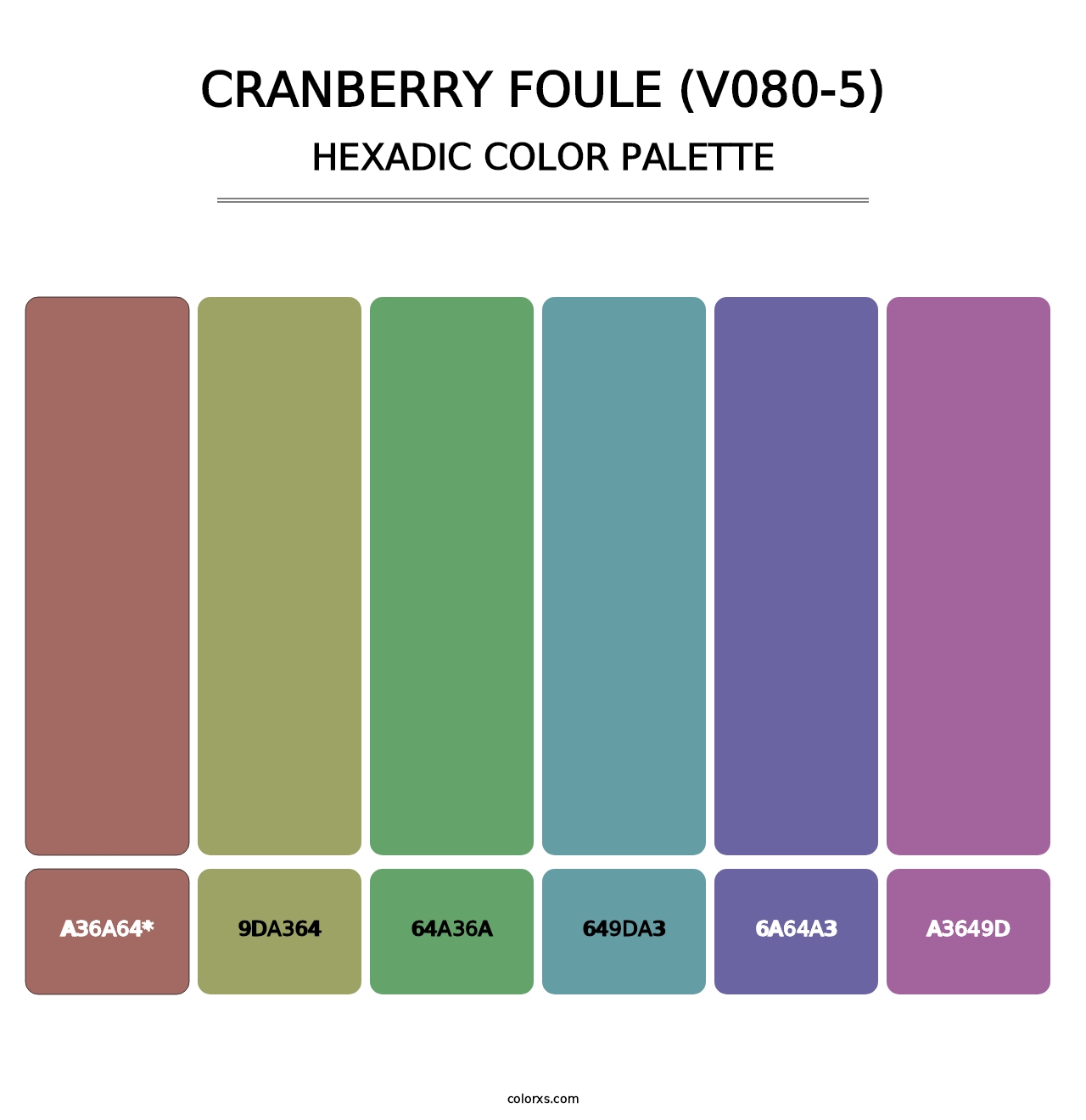 Cranberry Foule (V080-5) - Hexadic Color Palette