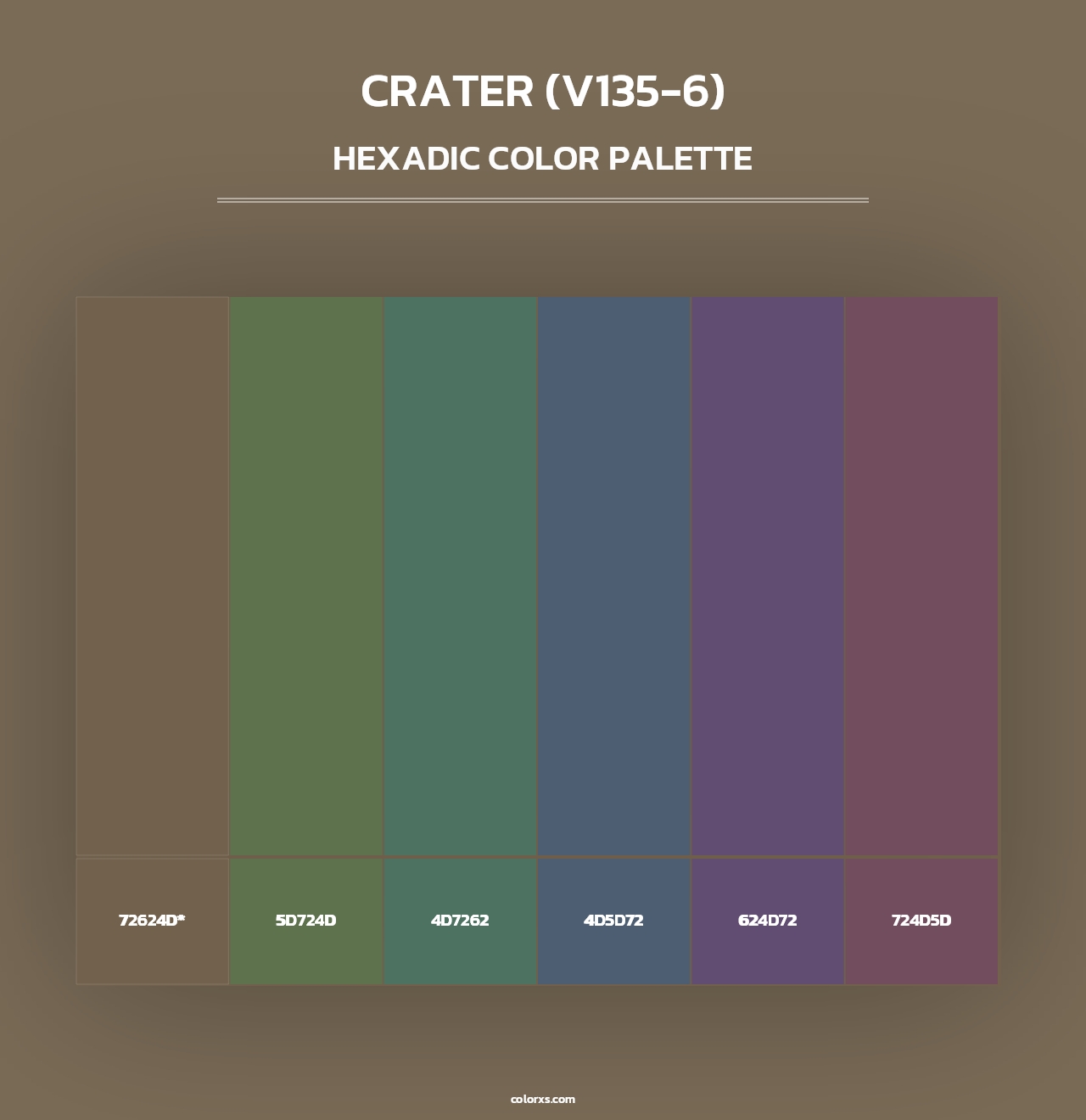 Crater (V135-6) - Hexadic Color Palette