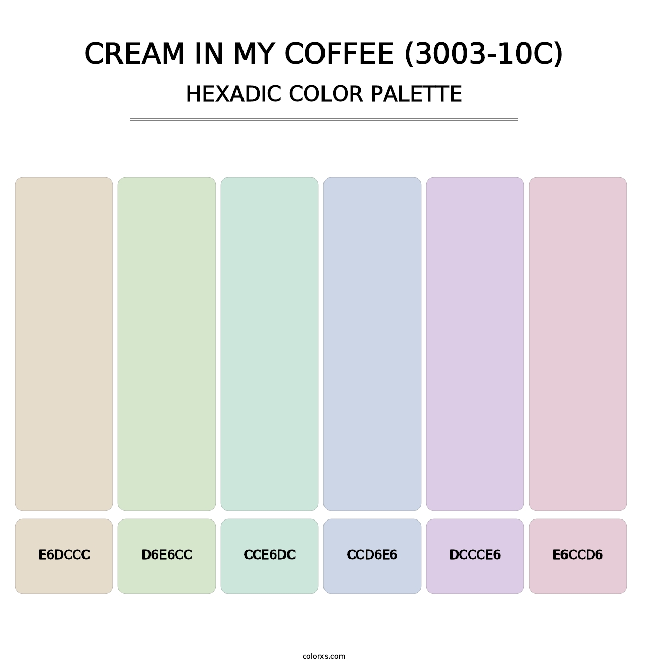 Cream in My Coffee (3003-10C) - Hexadic Color Palette