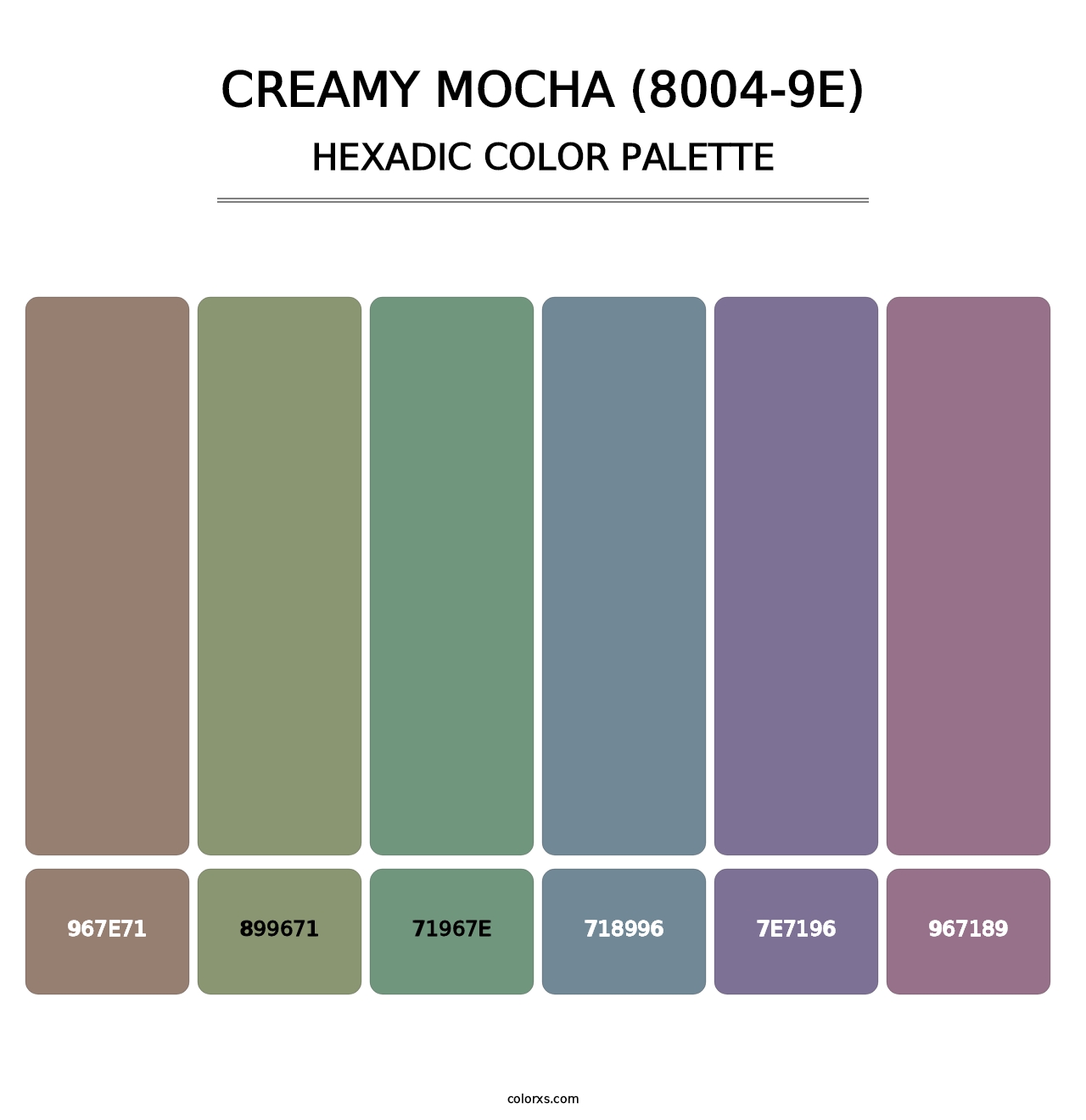 Creamy Mocha (8004-9E) - Hexadic Color Palette