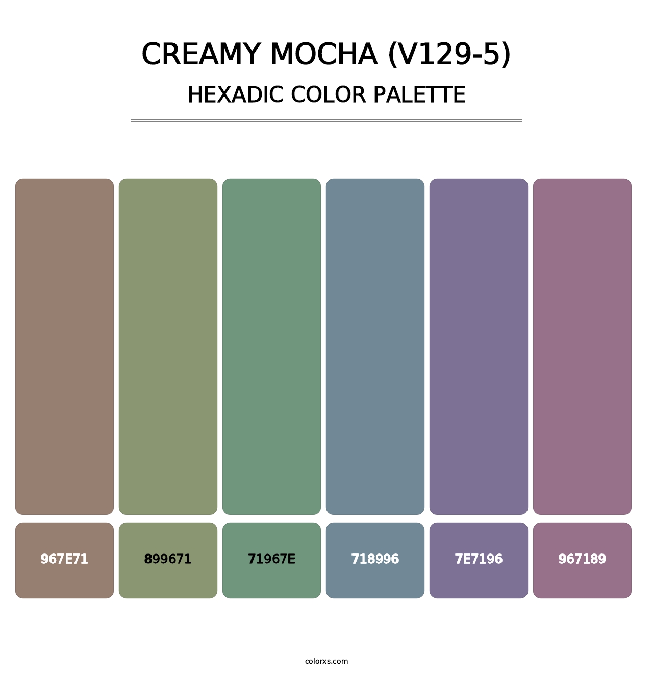 Creamy Mocha (V129-5) - Hexadic Color Palette
