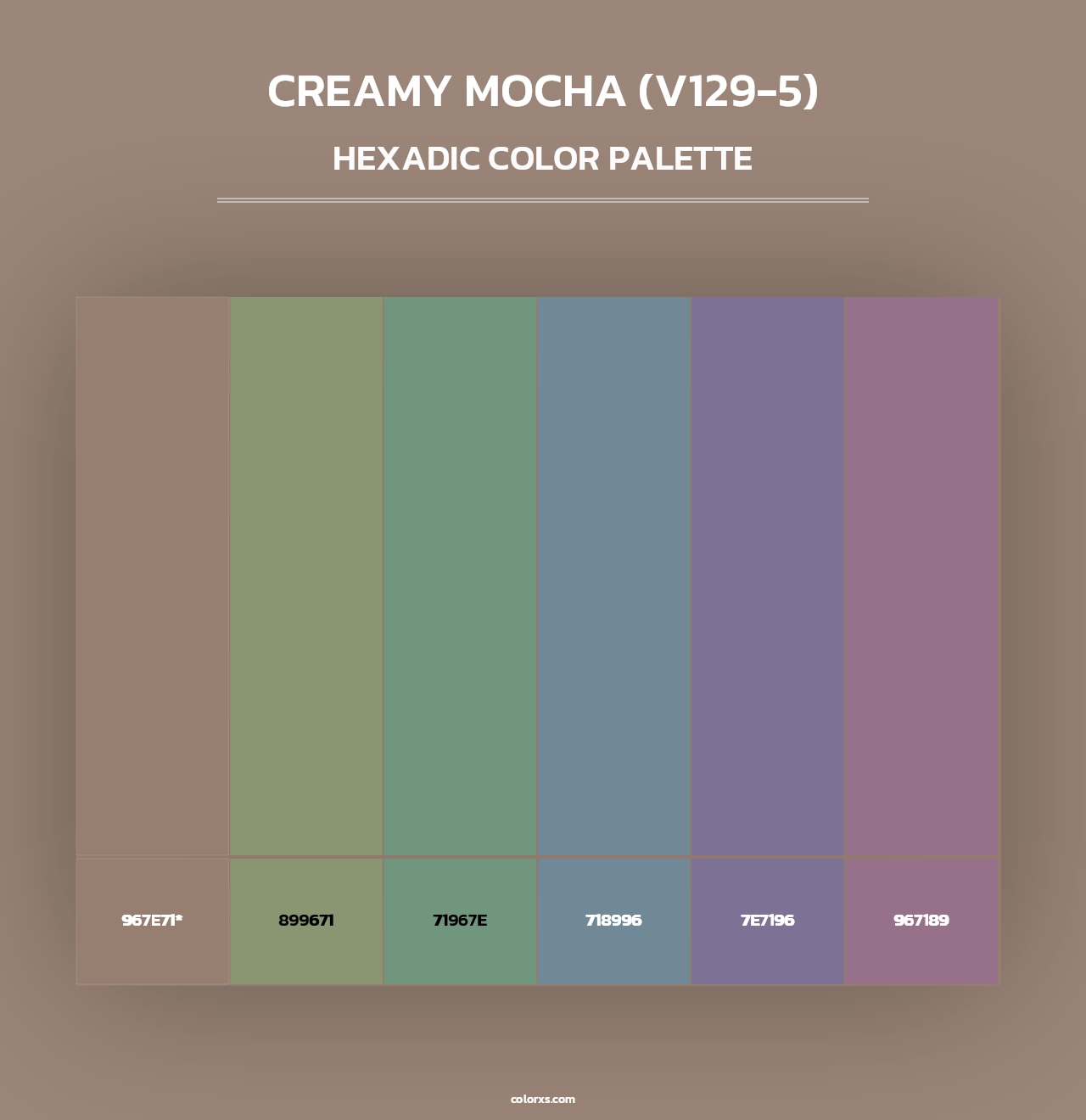 Creamy Mocha (V129-5) - Hexadic Color Palette