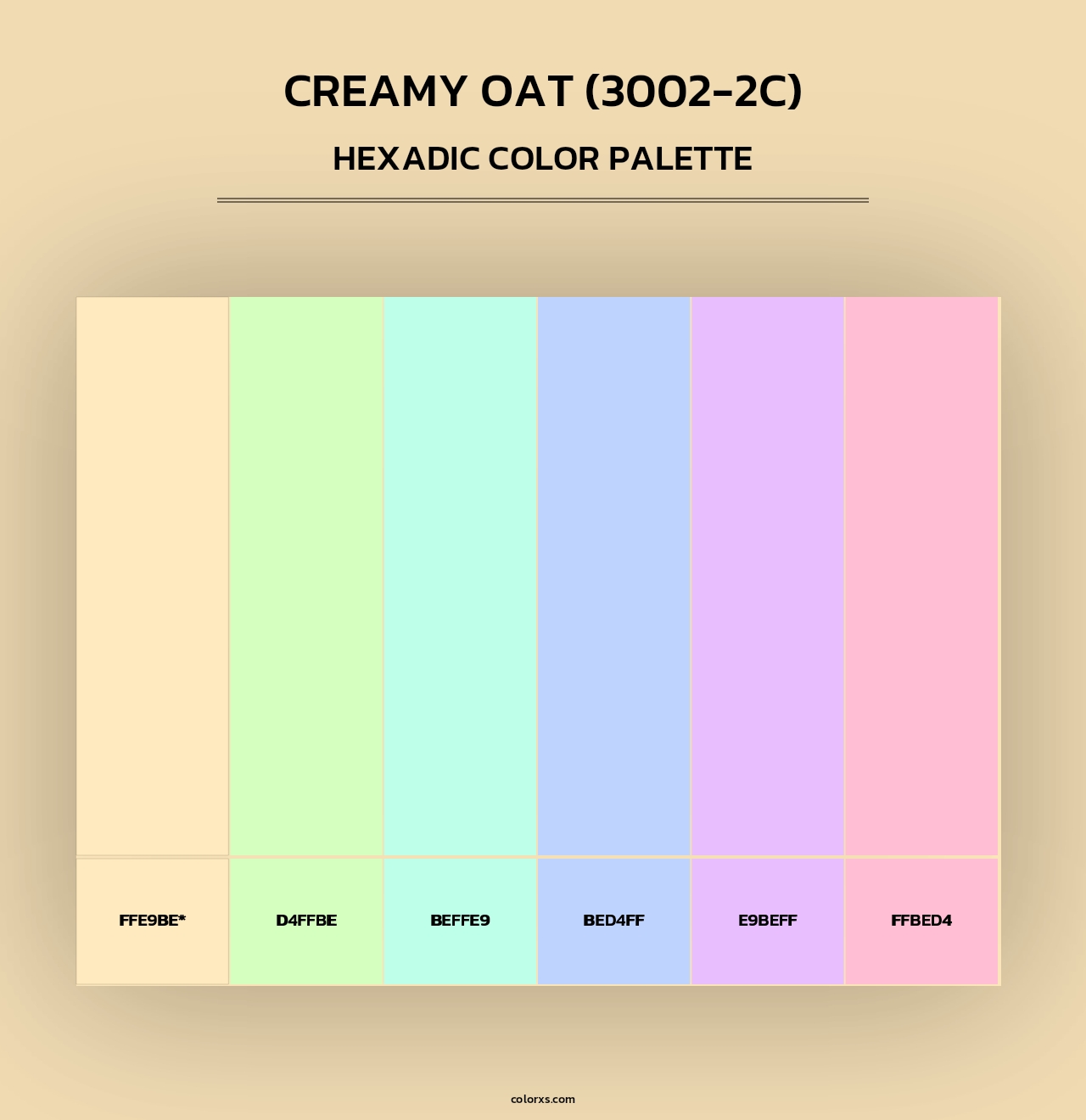 Creamy Oat (3002-2C) - Hexadic Color Palette