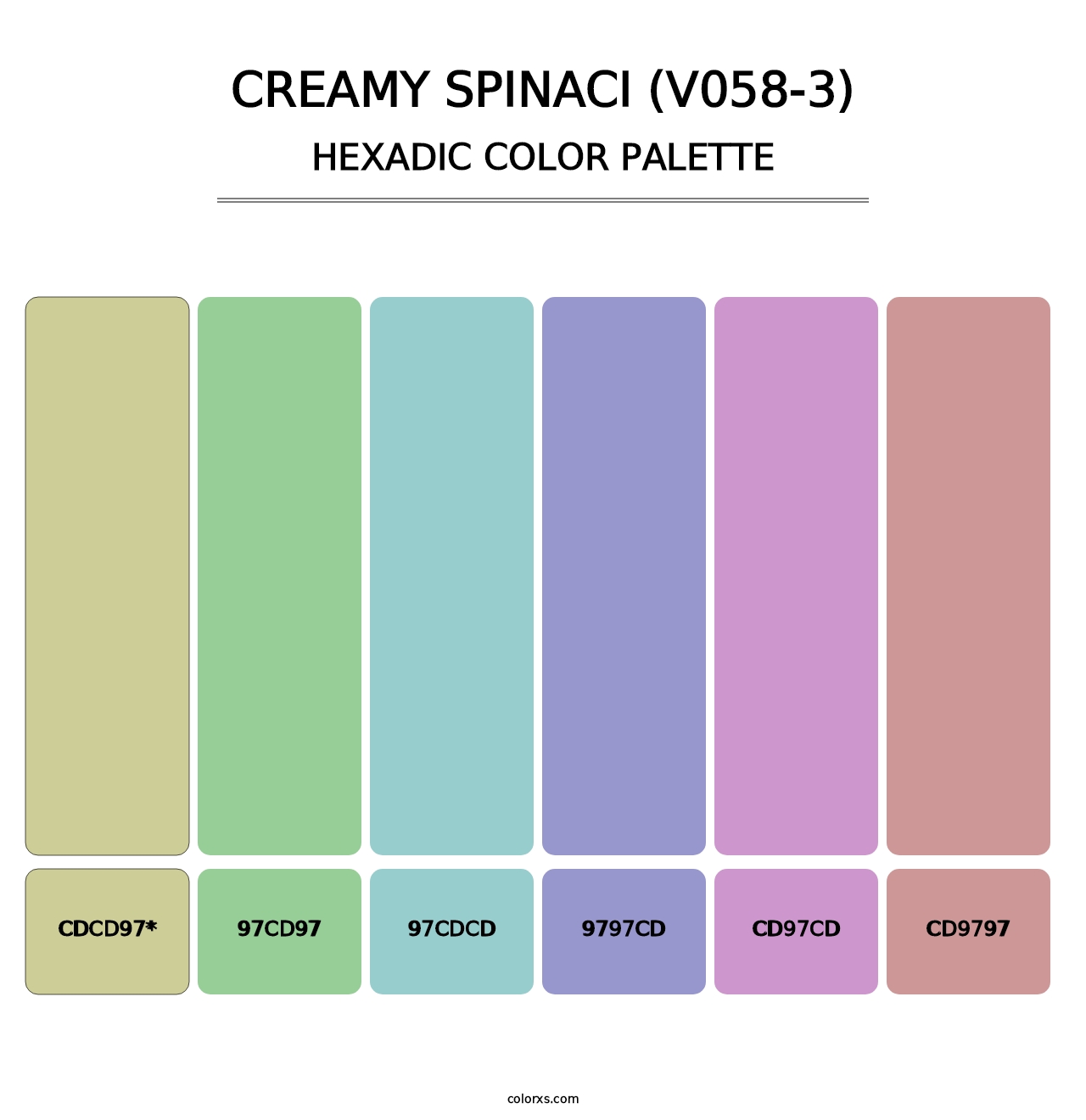 Creamy Spinaci (V058-3) - Hexadic Color Palette