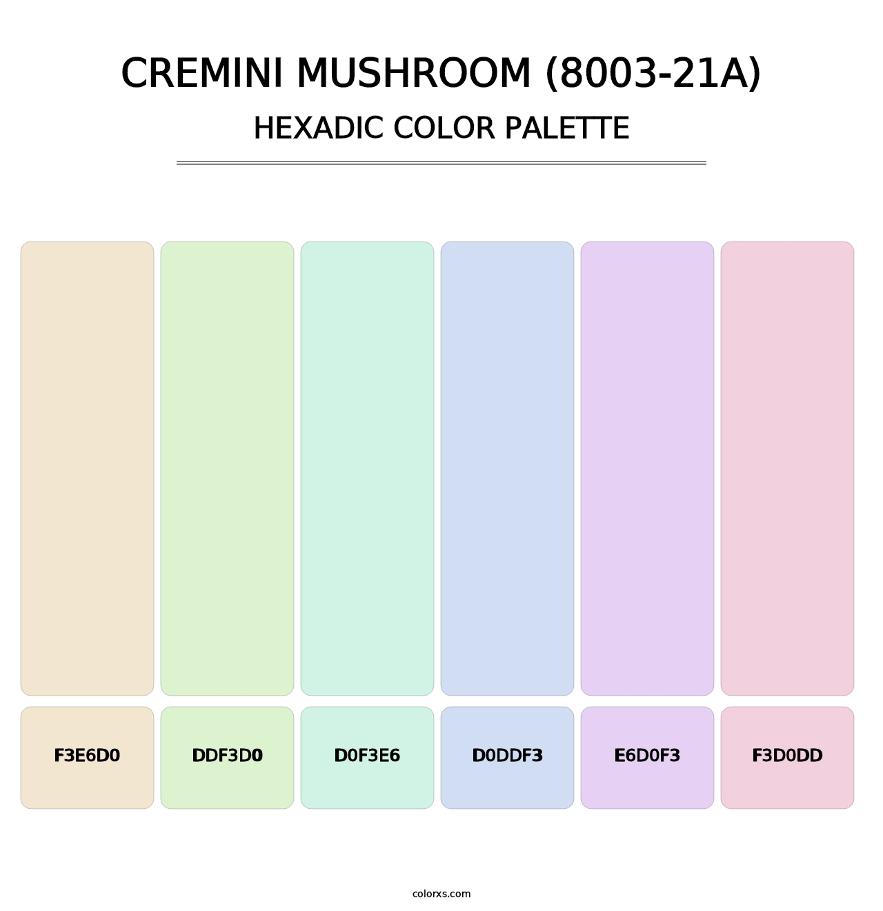 Cremini Mushroom (8003-21A) - Hexadic Color Palette