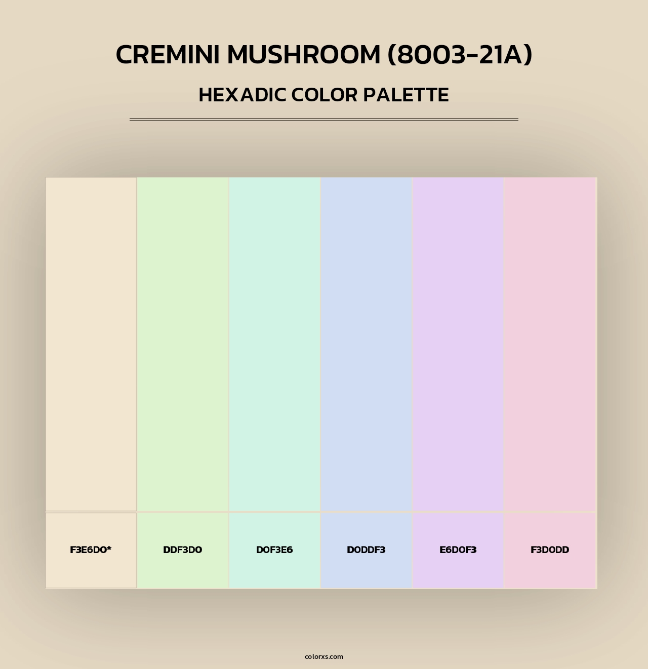 Cremini Mushroom (8003-21A) - Hexadic Color Palette