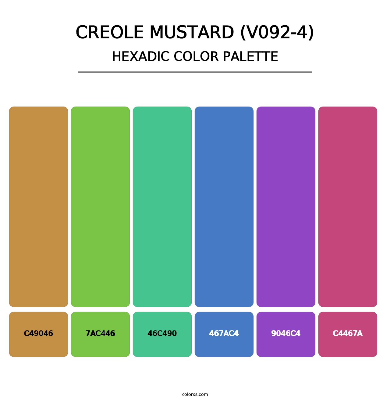 Creole Mustard (V092-4) - Hexadic Color Palette