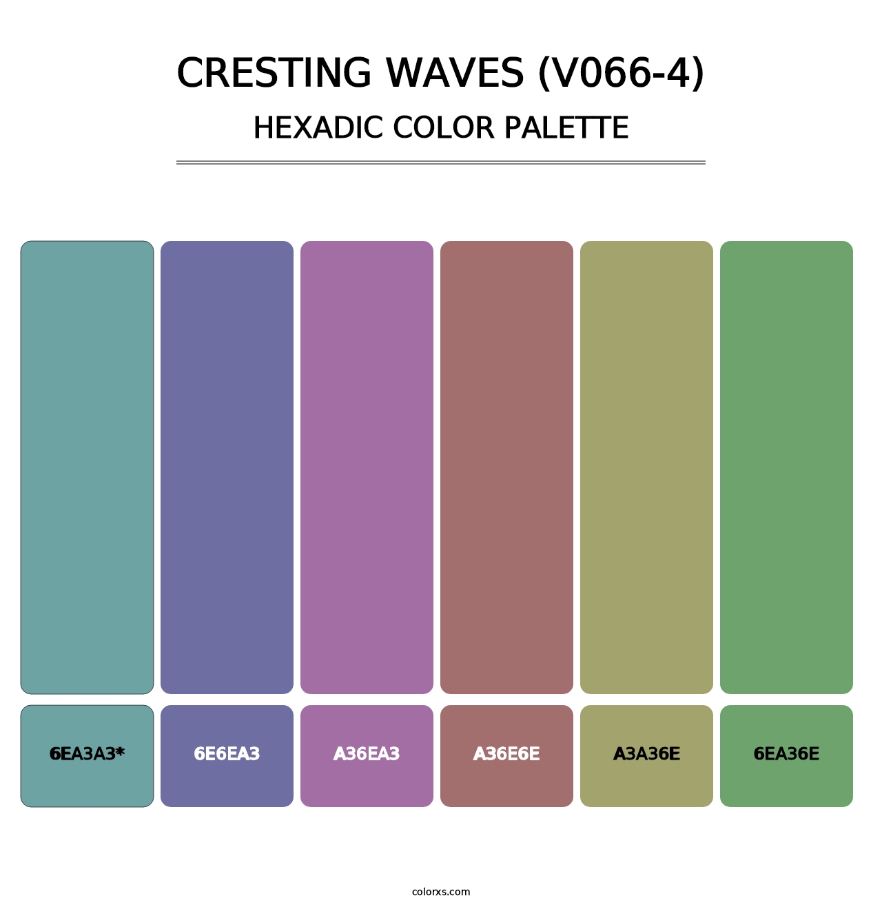 Cresting Waves (V066-4) - Hexadic Color Palette