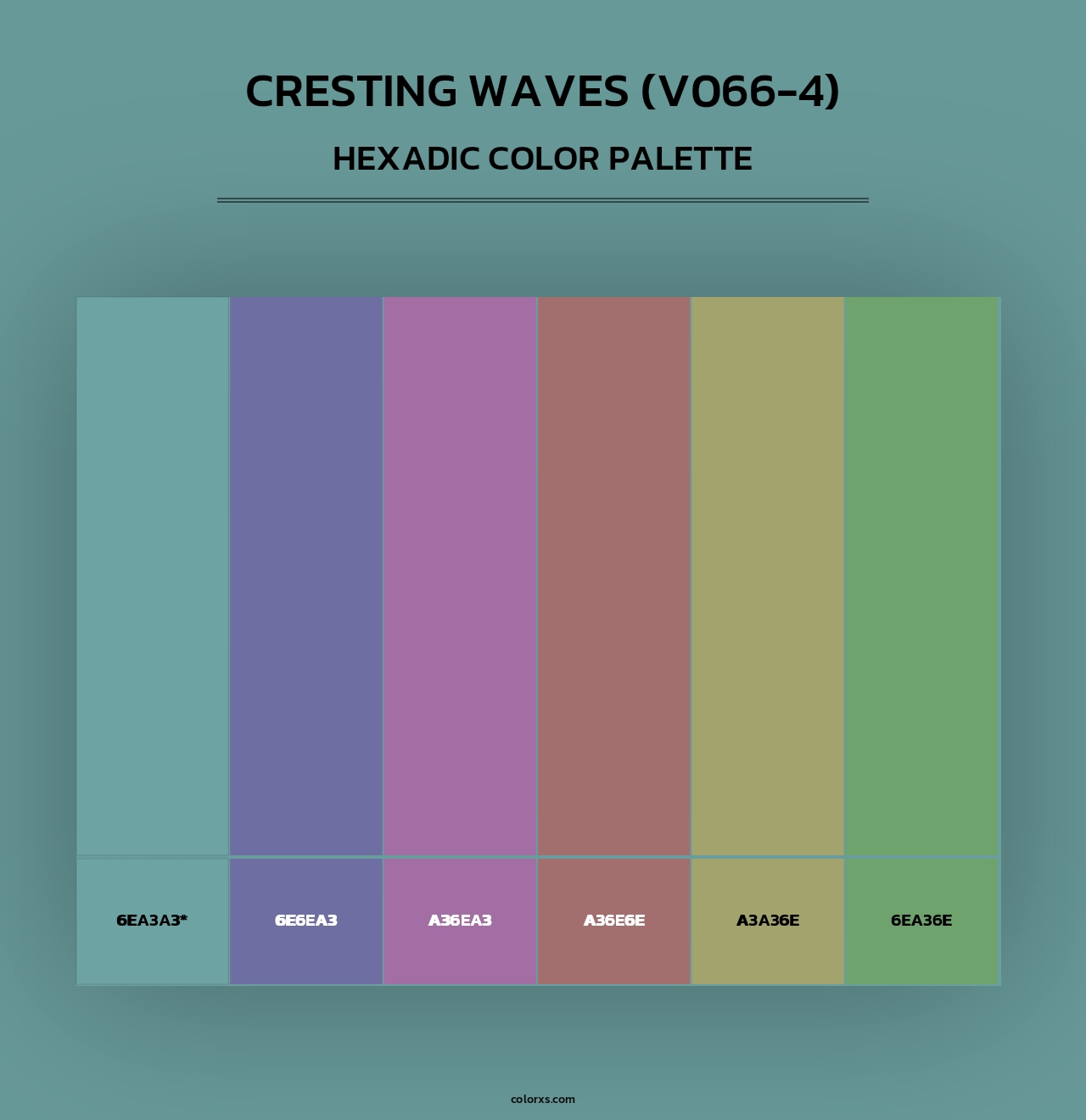 Cresting Waves (V066-4) - Hexadic Color Palette