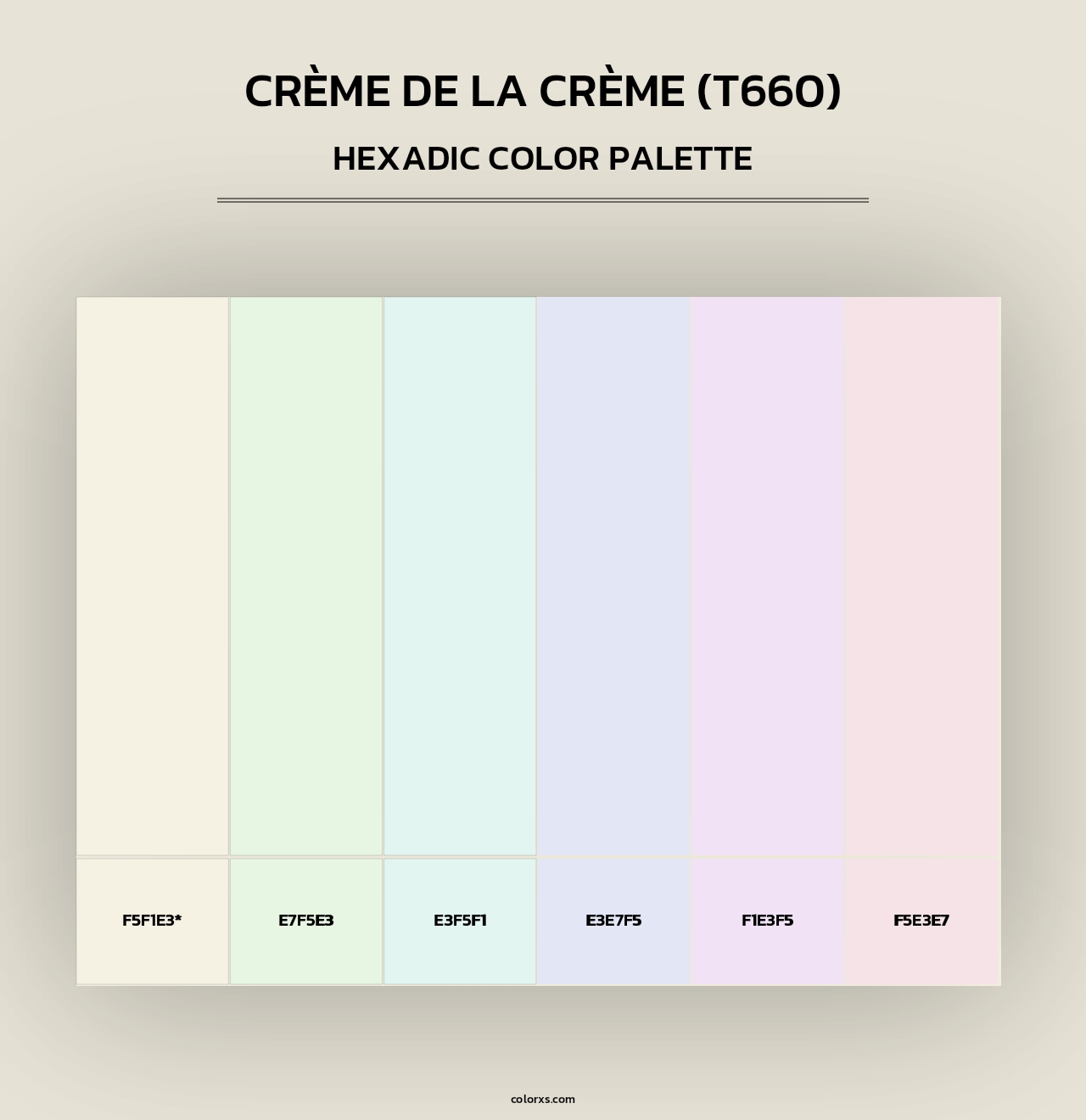 Crème de la Crème (T660) - Hexadic Color Palette