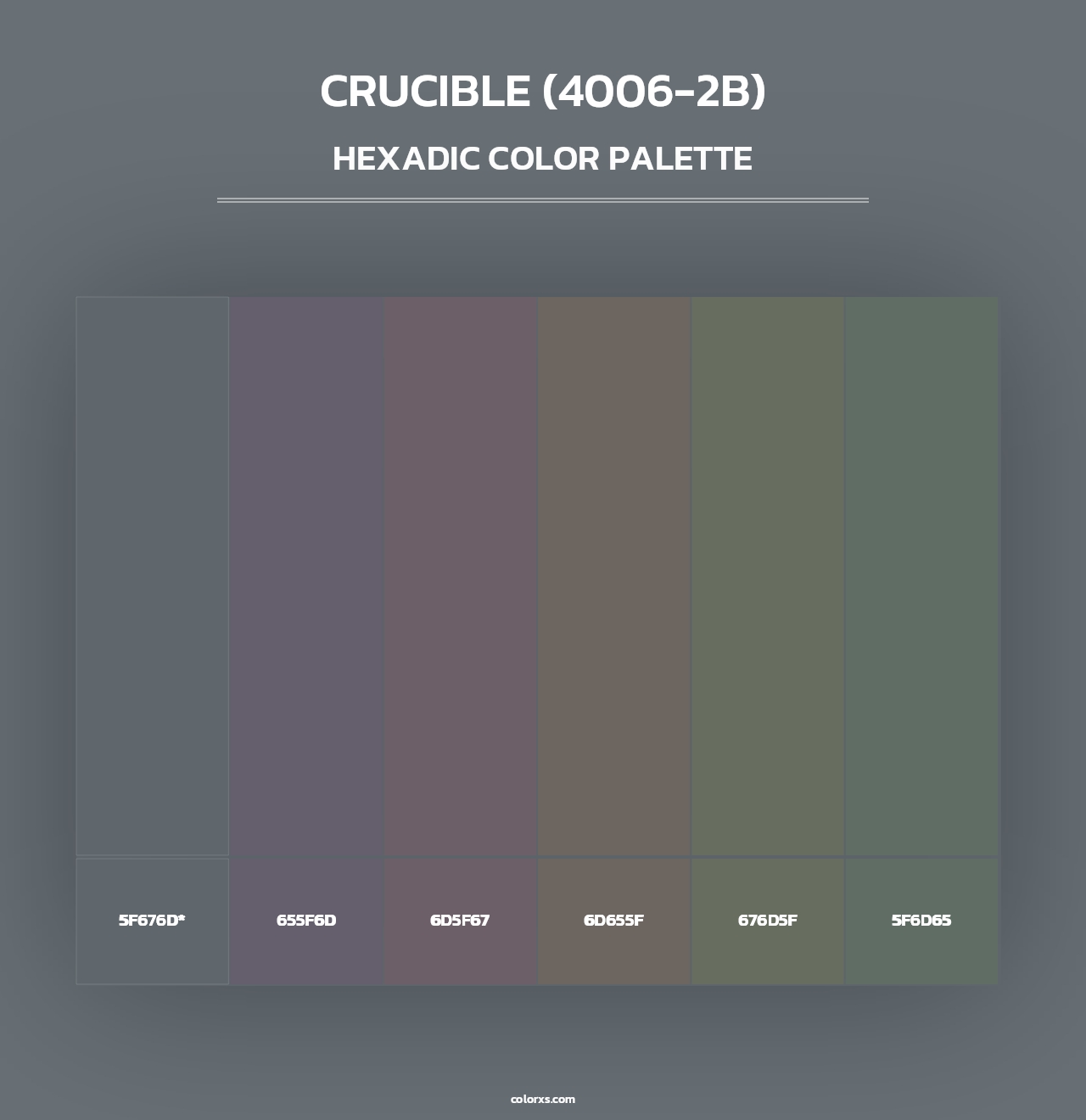 Crucible (4006-2B) - Hexadic Color Palette