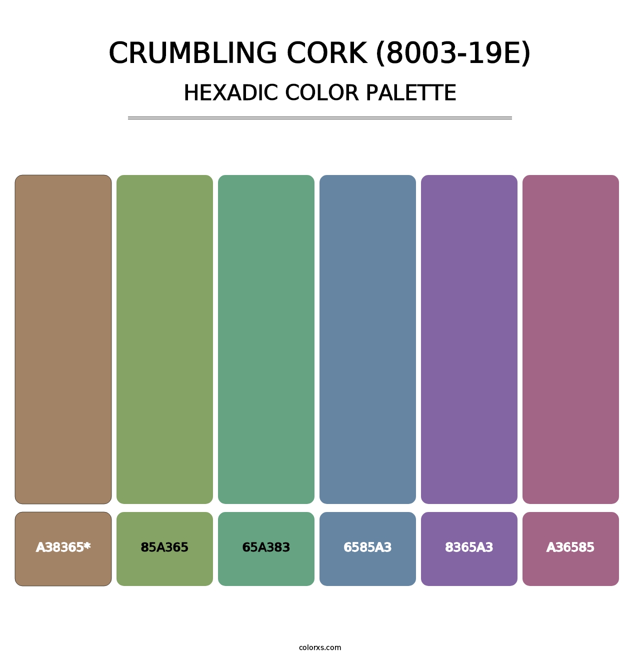 Crumbling Cork (8003-19E) - Hexadic Color Palette