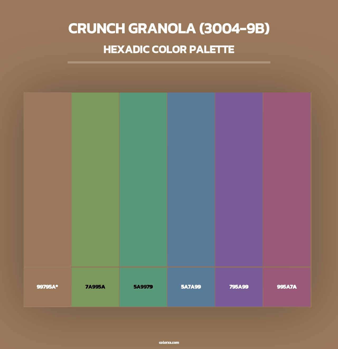 Crunch Granola (3004-9B) - Hexadic Color Palette
