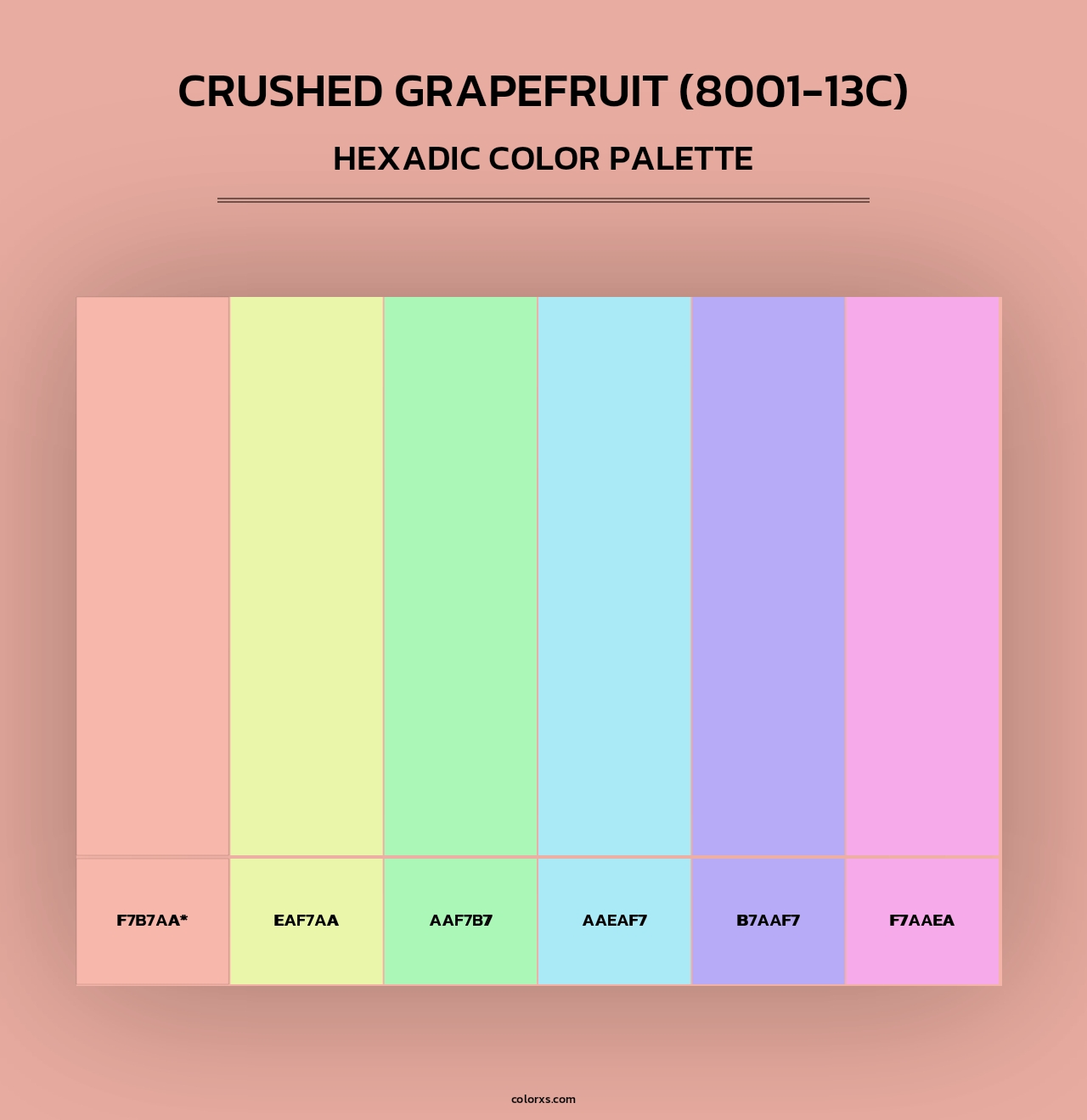 Crushed Grapefruit (8001-13C) - Hexadic Color Palette