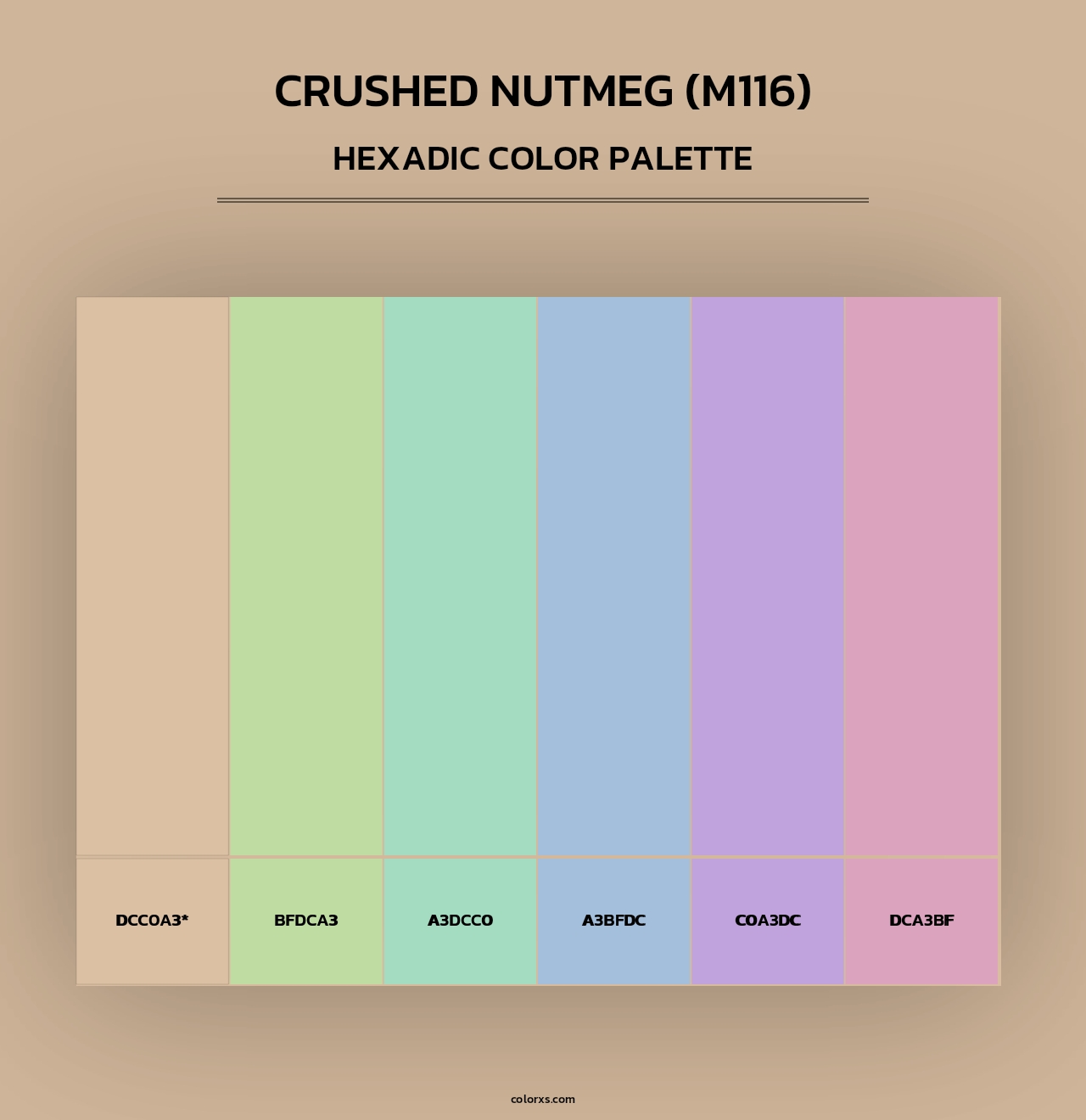 Crushed Nutmeg (M116) - Hexadic Color Palette