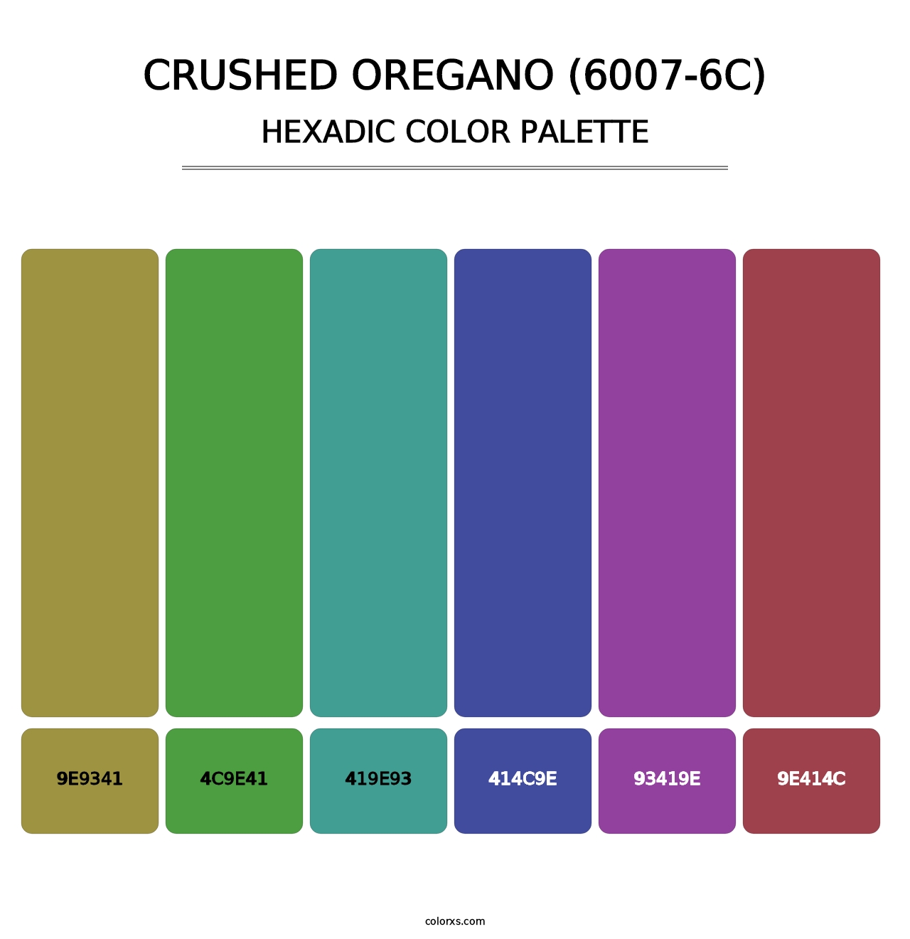 Crushed Oregano (6007-6C) - Hexadic Color Palette