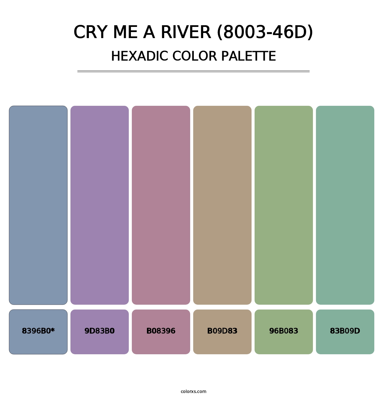 Cry Me a River (8003-46D) - Hexadic Color Palette