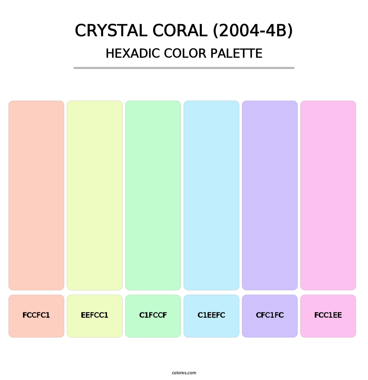 Crystal Coral (2004-4B) - Hexadic Color Palette