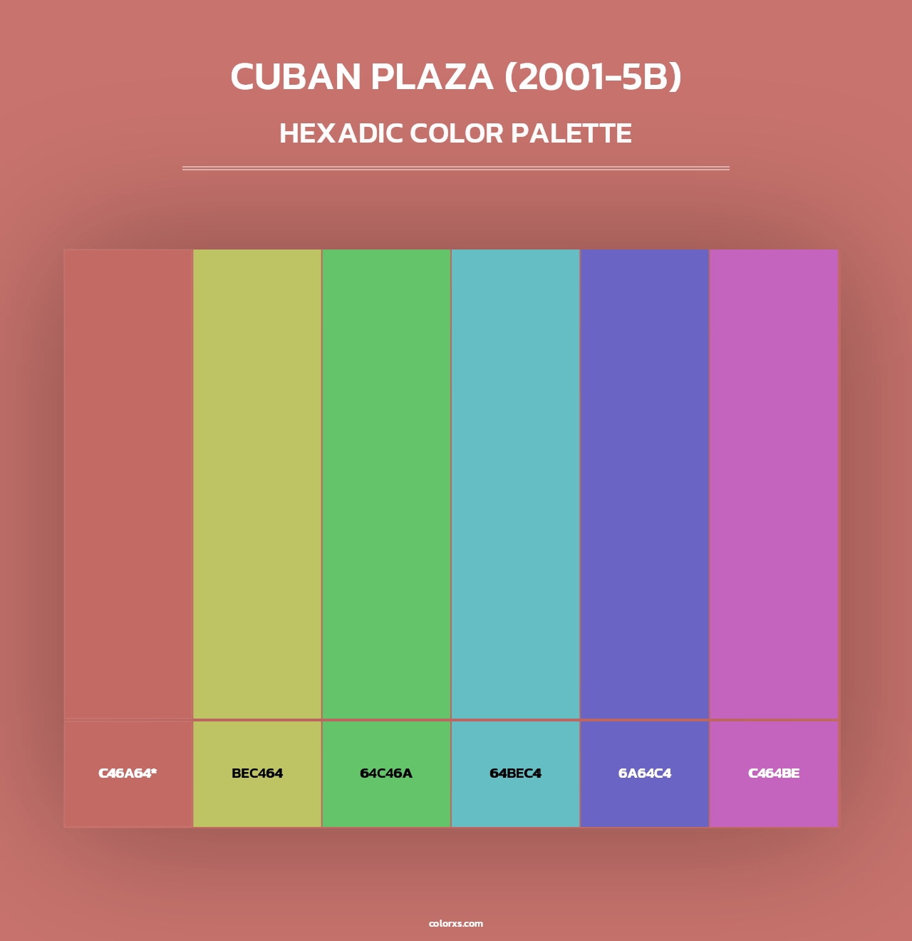 Cuban Plaza (2001-5B) - Hexadic Color Palette