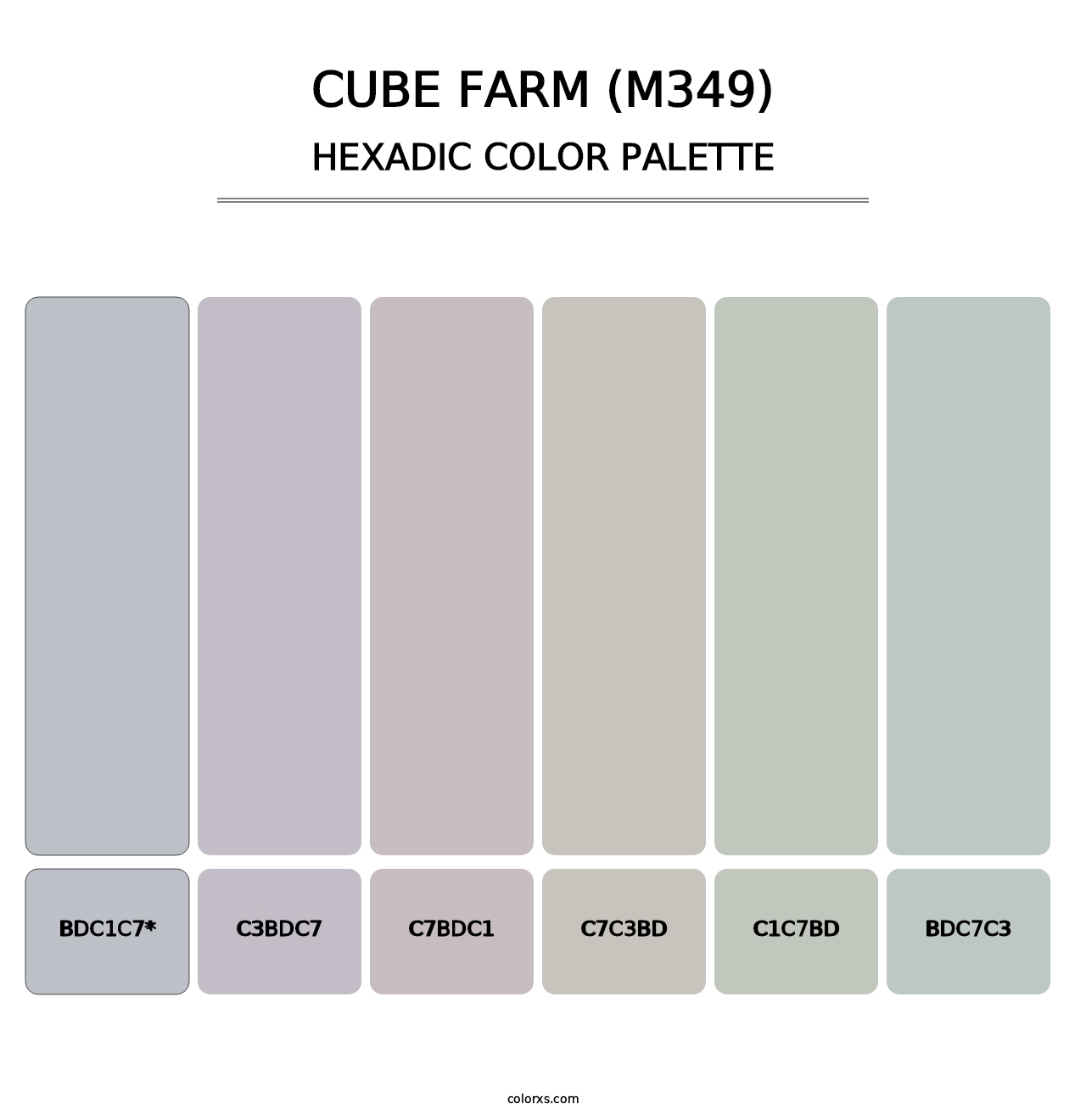 Cube Farm (M349) - Hexadic Color Palette