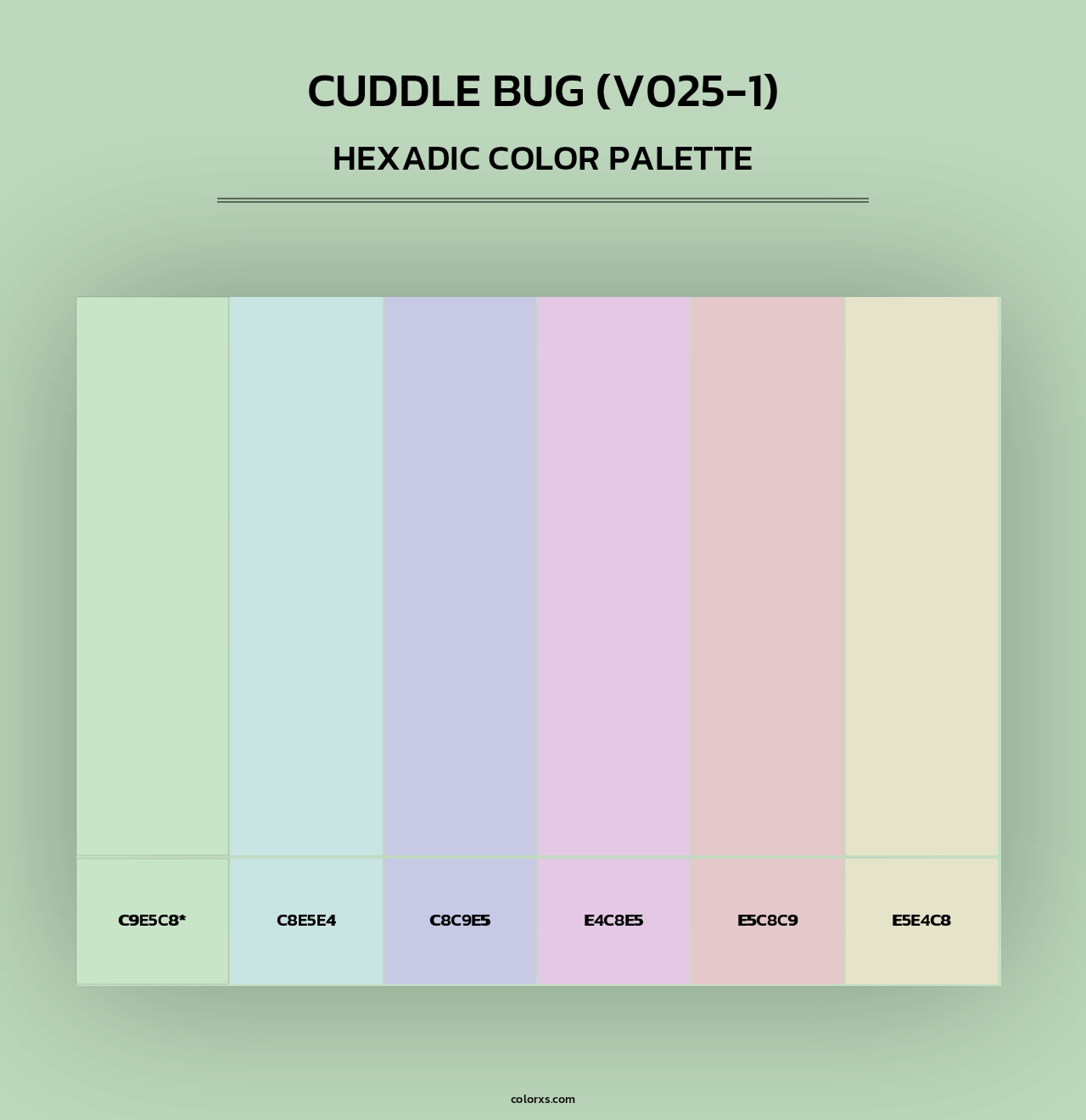Cuddle Bug (V025-1) - Hexadic Color Palette