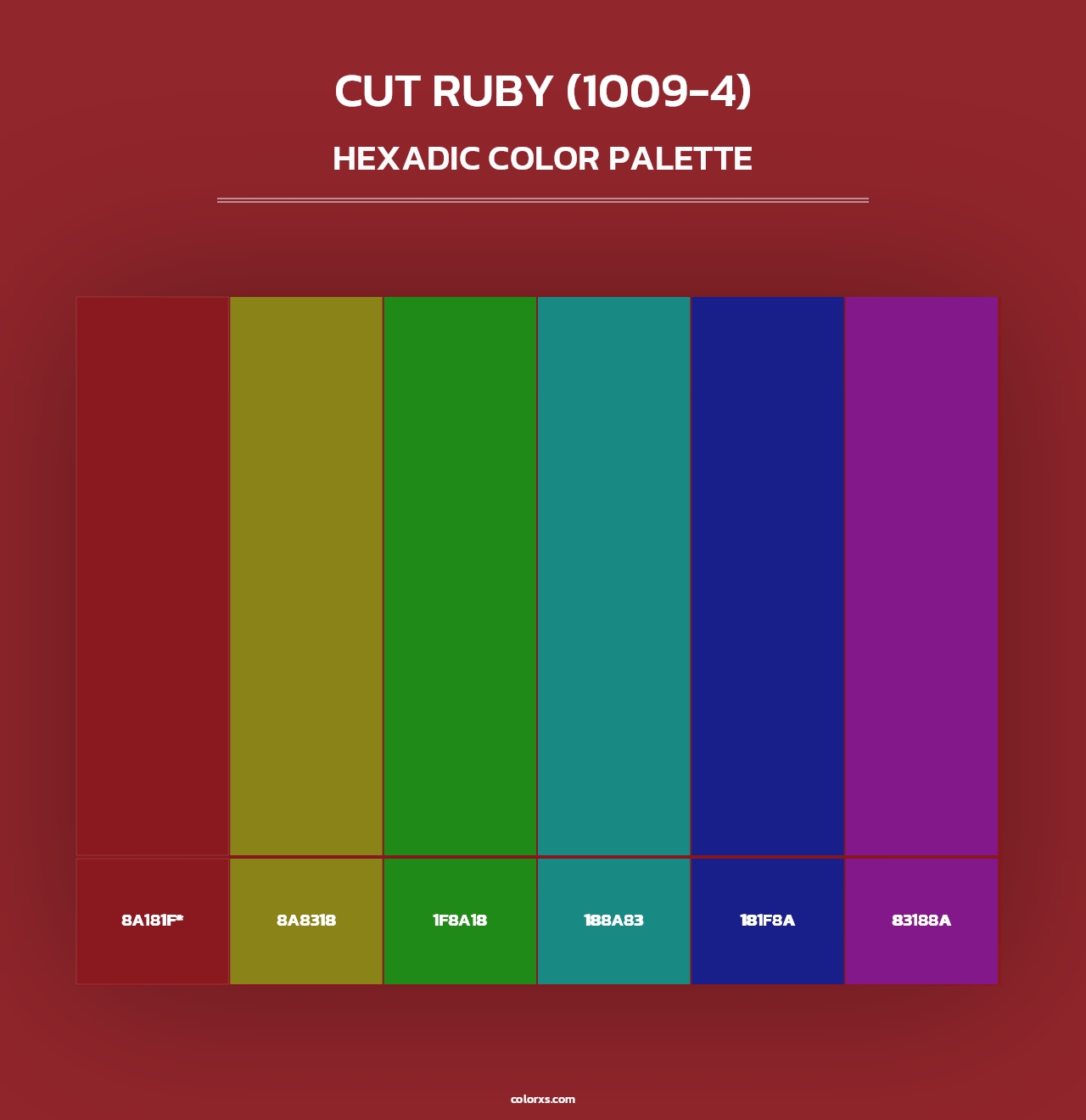 Cut Ruby (1009-4) - Hexadic Color Palette