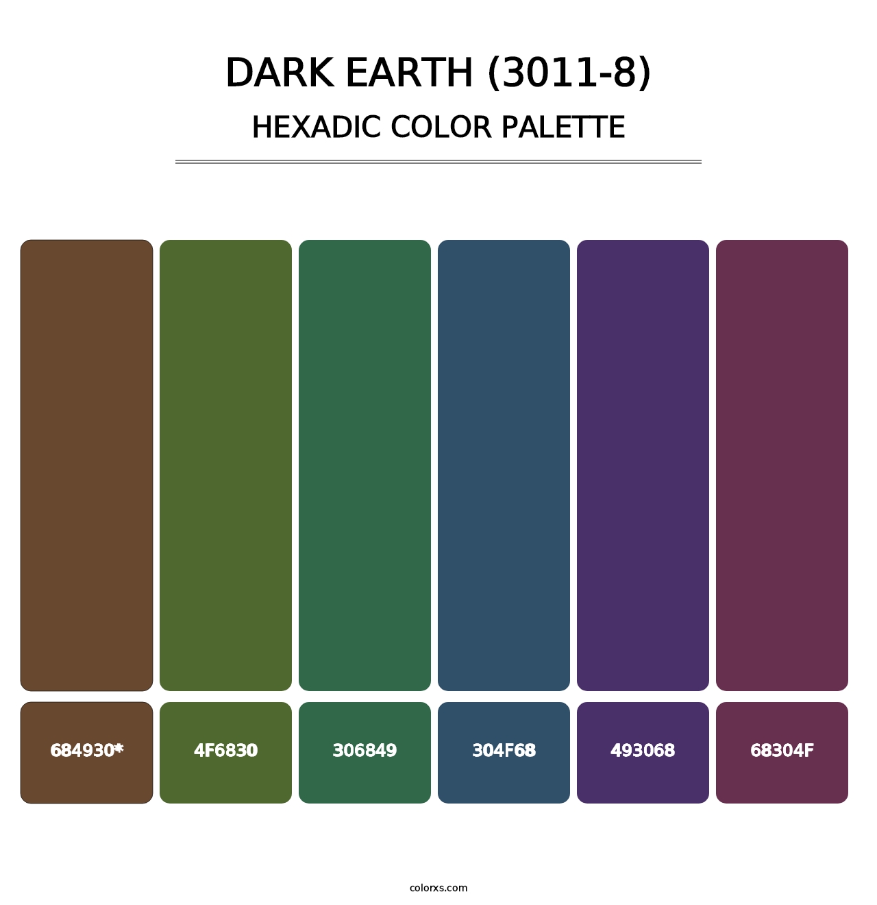 Dark Earth (3011-8) - Hexadic Color Palette
