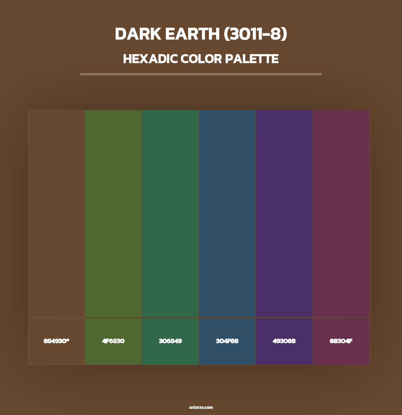 Dark Earth (3011-8) - Hexadic Color Palette