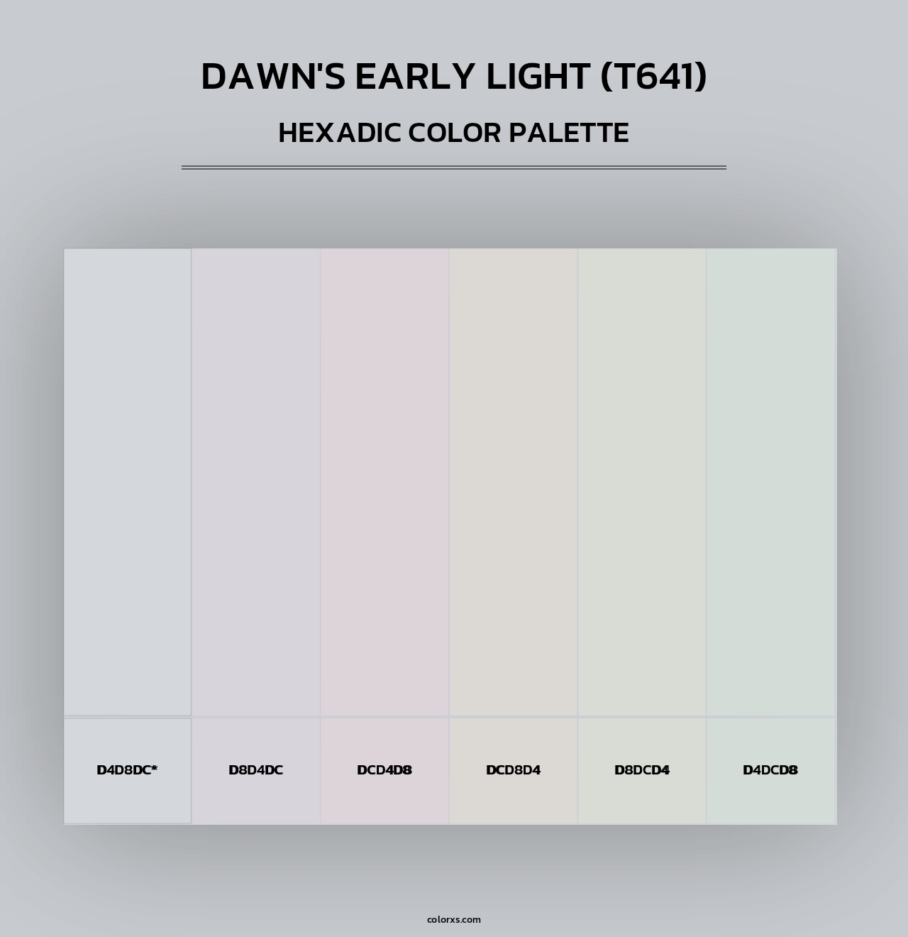 Dawn's Early Light (T641) - Hexadic Color Palette