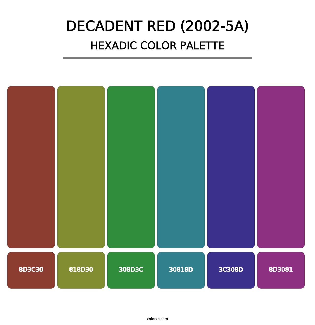 Decadent Red (2002-5A) - Hexadic Color Palette