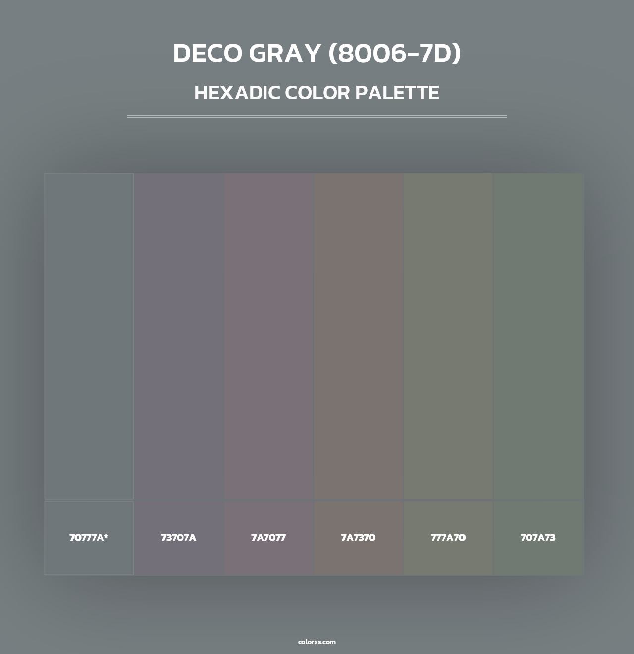 Deco Gray (8006-7D) - Hexadic Color Palette