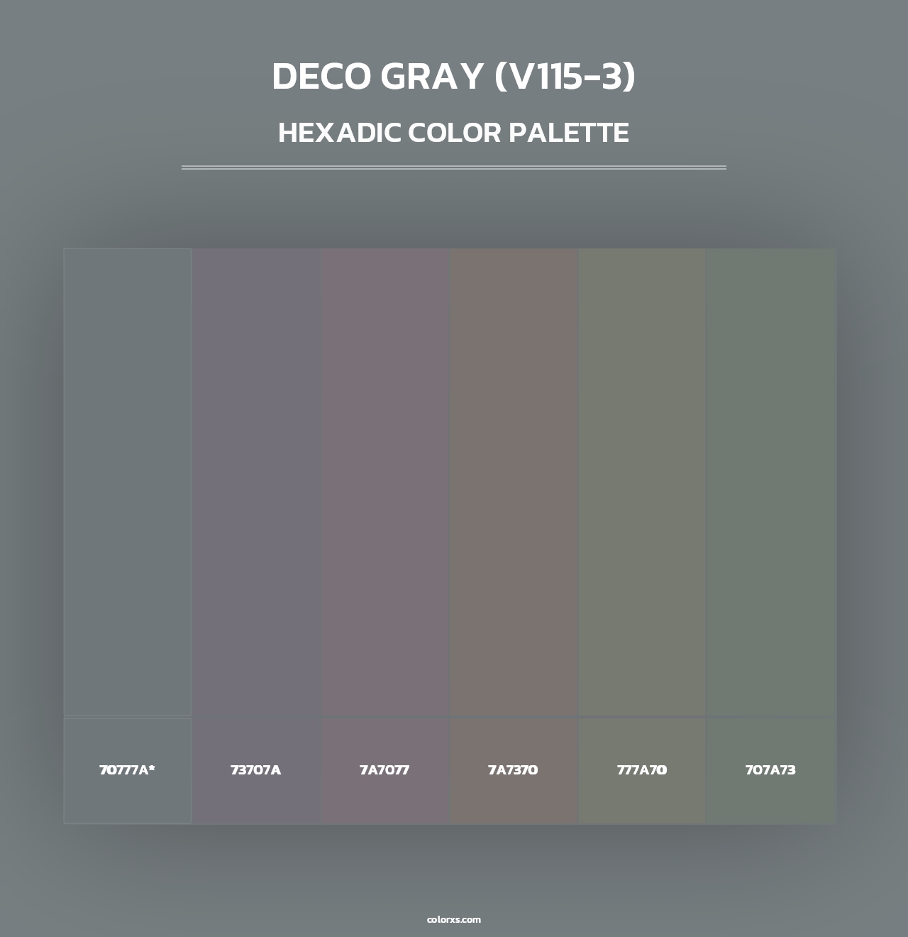 Deco Gray (V115-3) - Hexadic Color Palette