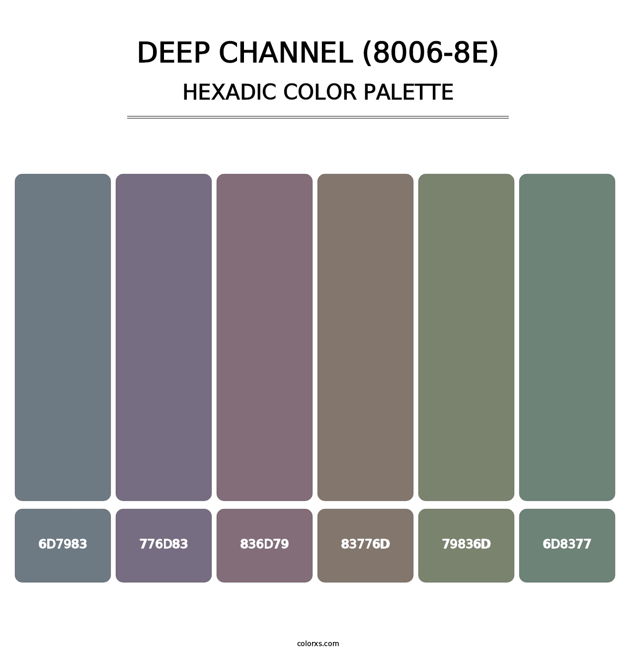 Deep Channel (8006-8E) - Hexadic Color Palette