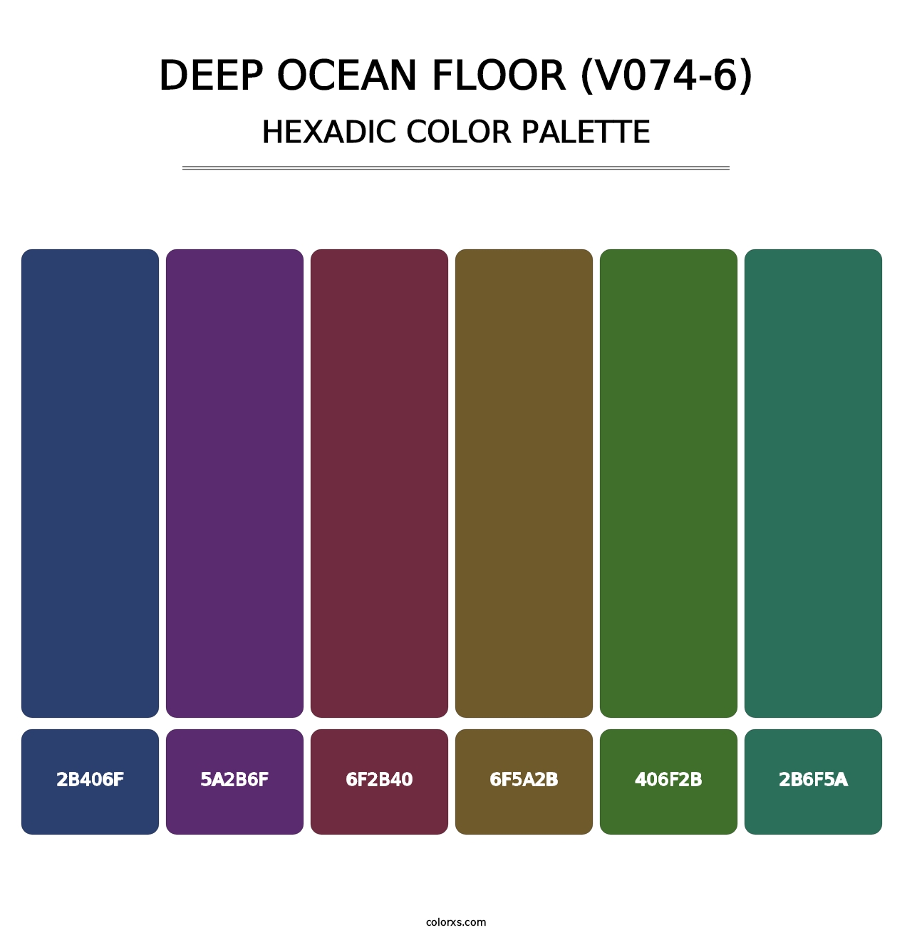Deep Ocean Floor (V074-6) - Hexadic Color Palette