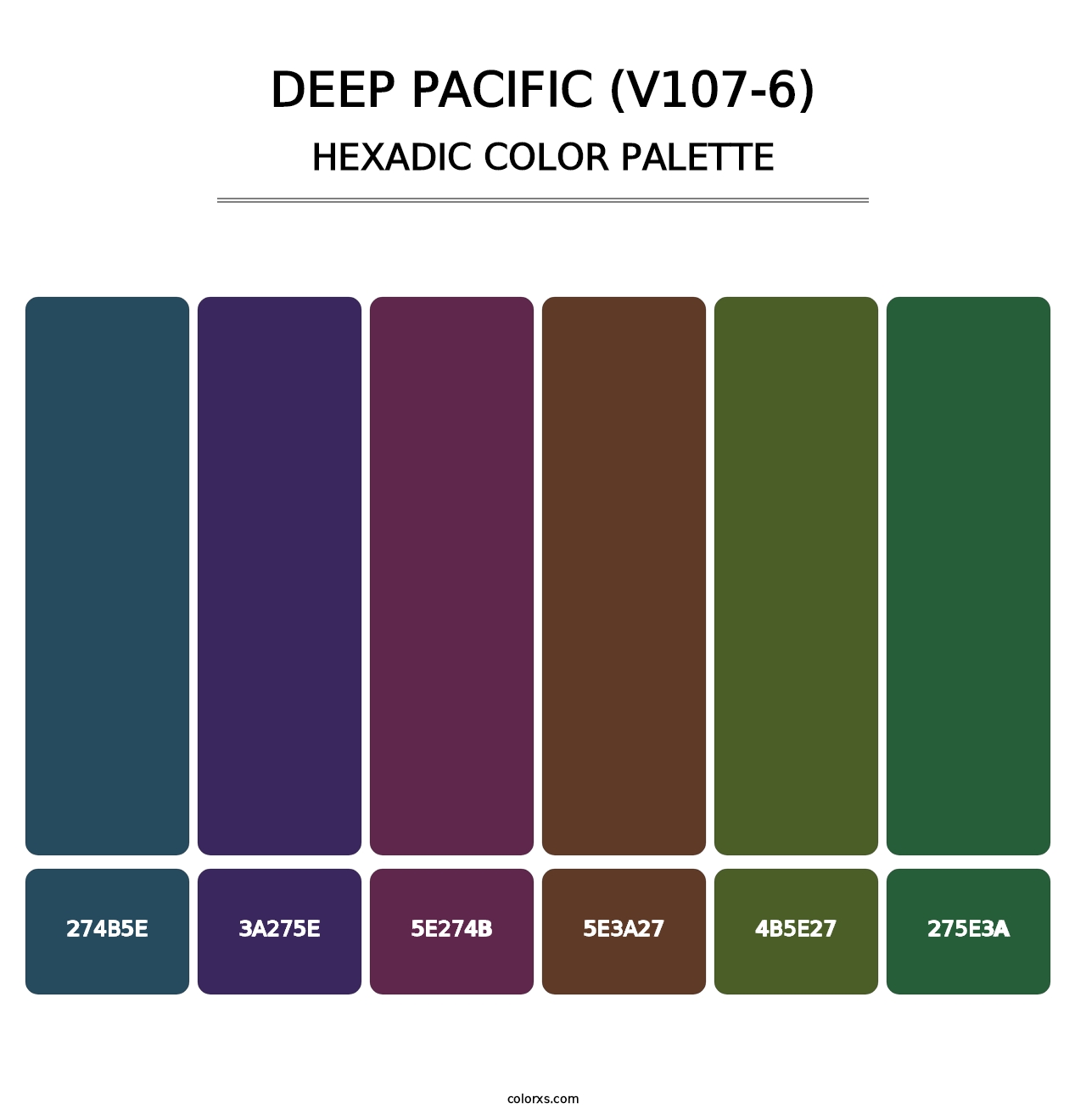 Deep Pacific (V107-6) - Hexadic Color Palette