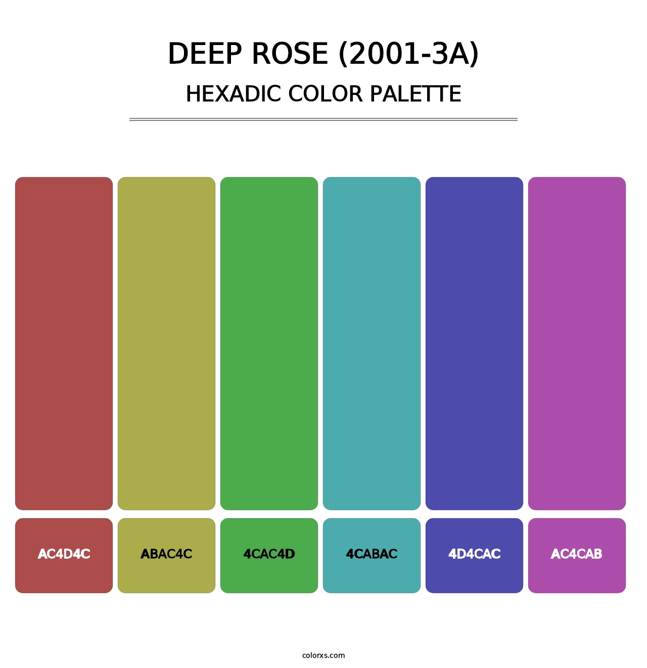 Deep Rose (2001-3A) - Hexadic Color Palette