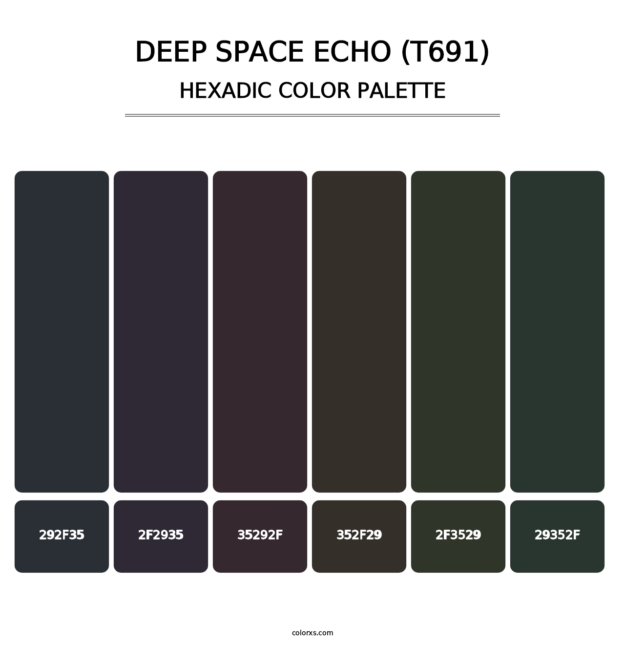 Deep Space Echo (T691) - Hexadic Color Palette