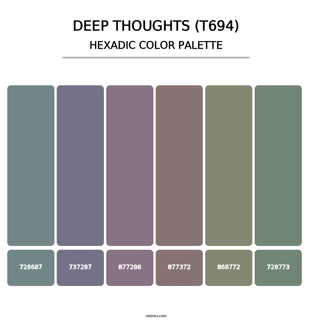 Deep Thoughts (T694) - Hexadic Color Palette