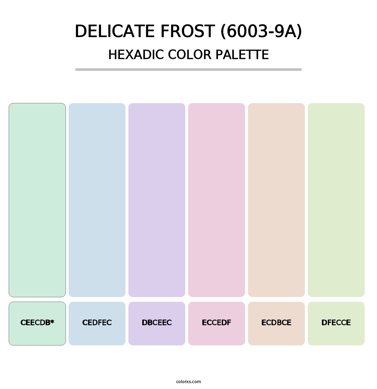 Delicate Frost (6003-9A) - Hexadic Color Palette